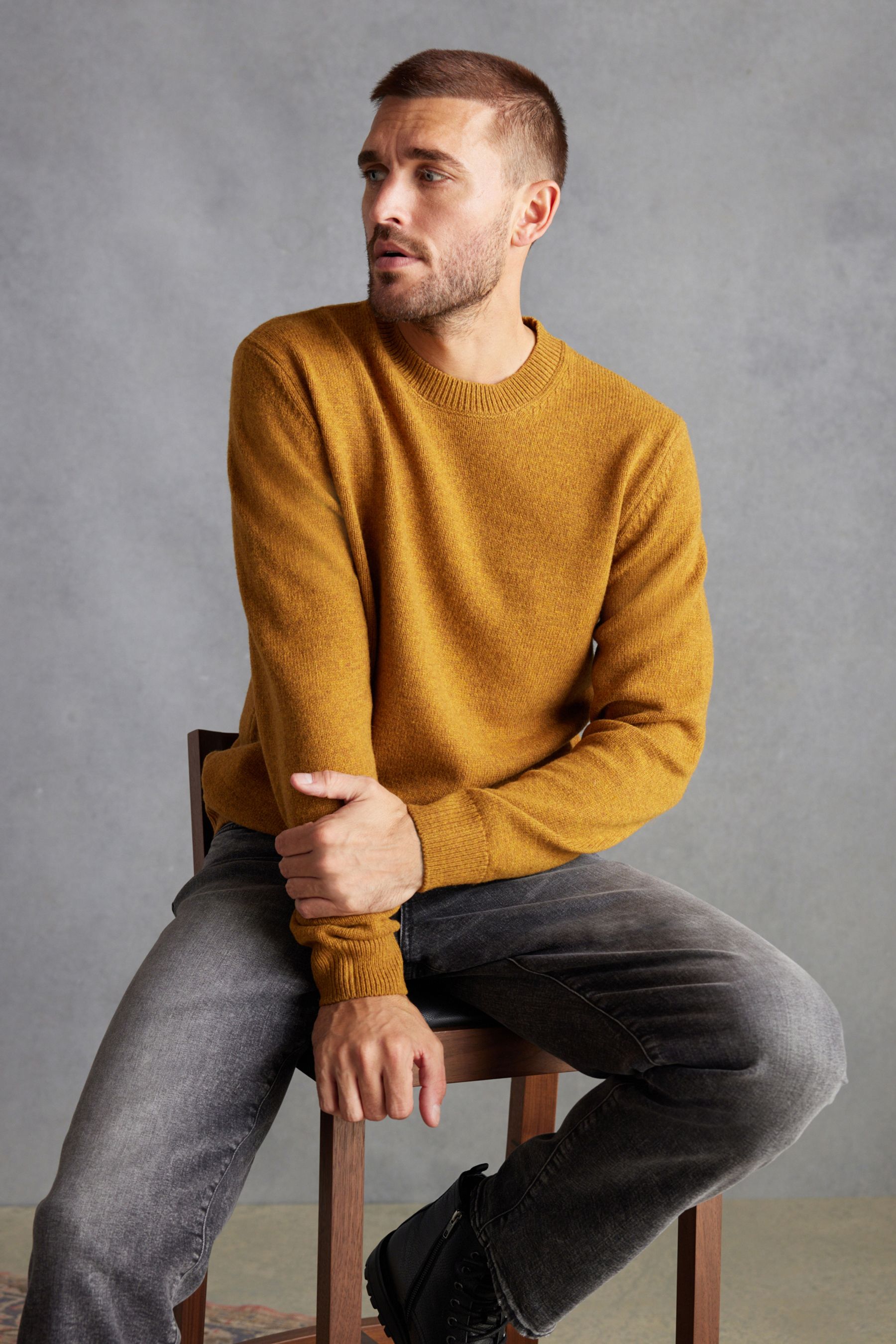 Next mens mustard jumper on sale