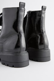 Black Textured Patent Regular/Wide Fit Forever Comfort® Lace-Up Boots - Image 5 of 8