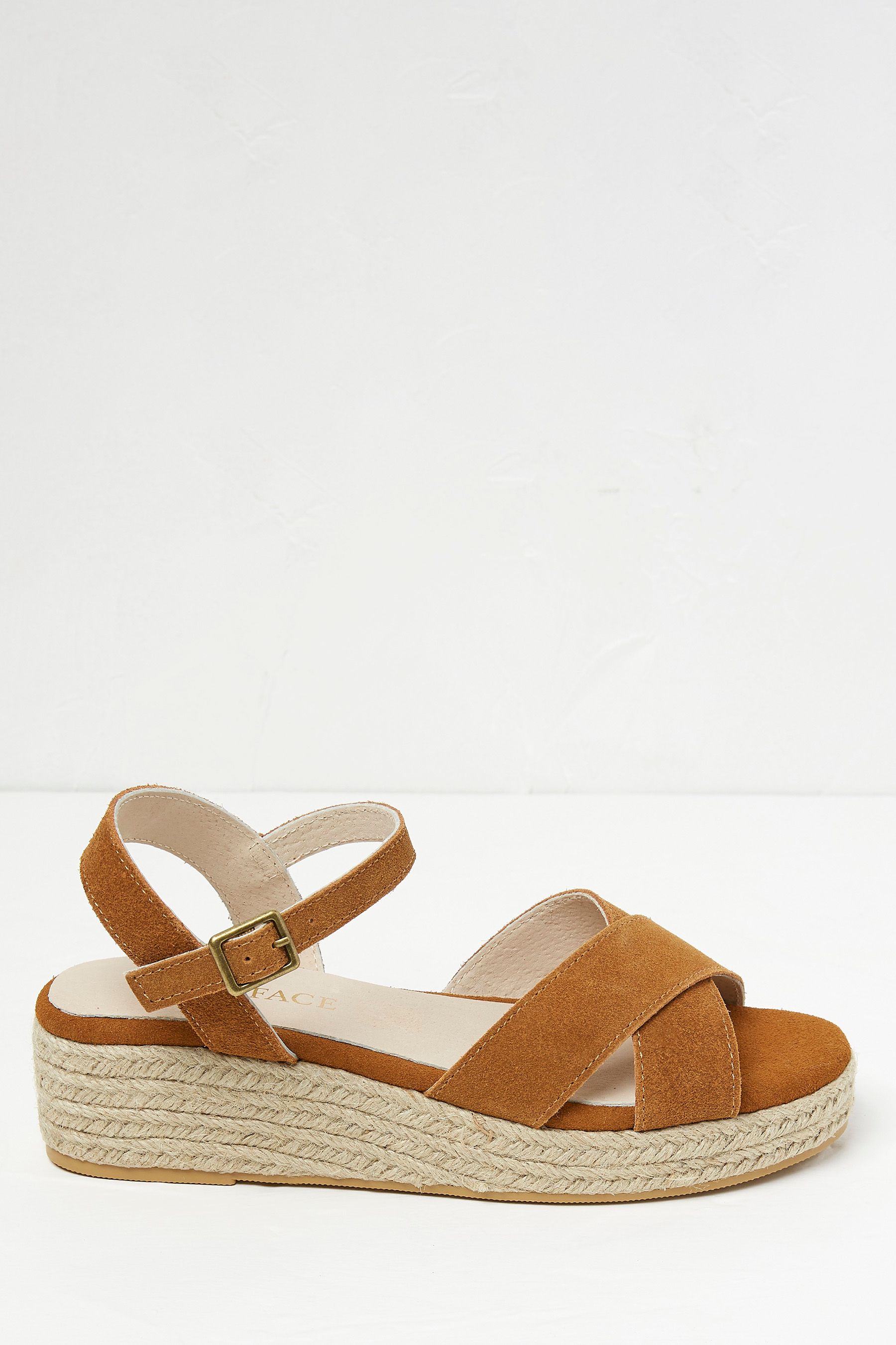 Buy FatFace Crossover Mini Wedge Sandals from Next Luxembourg