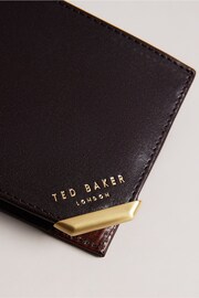 Ted Baker Brown Kornerr Metal Corner Bifold Coin Wallet - Image 4 of 4