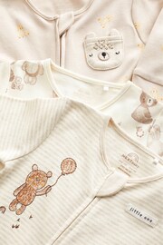 Oatmeal Cream Baby Sleepsuits 3 Pack (0mths-3yrs) - Image 7 of 12