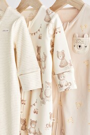 Oatmeal Cream Baby Sleepsuits 3 Pack (0mths-3yrs) - Image 8 of 12