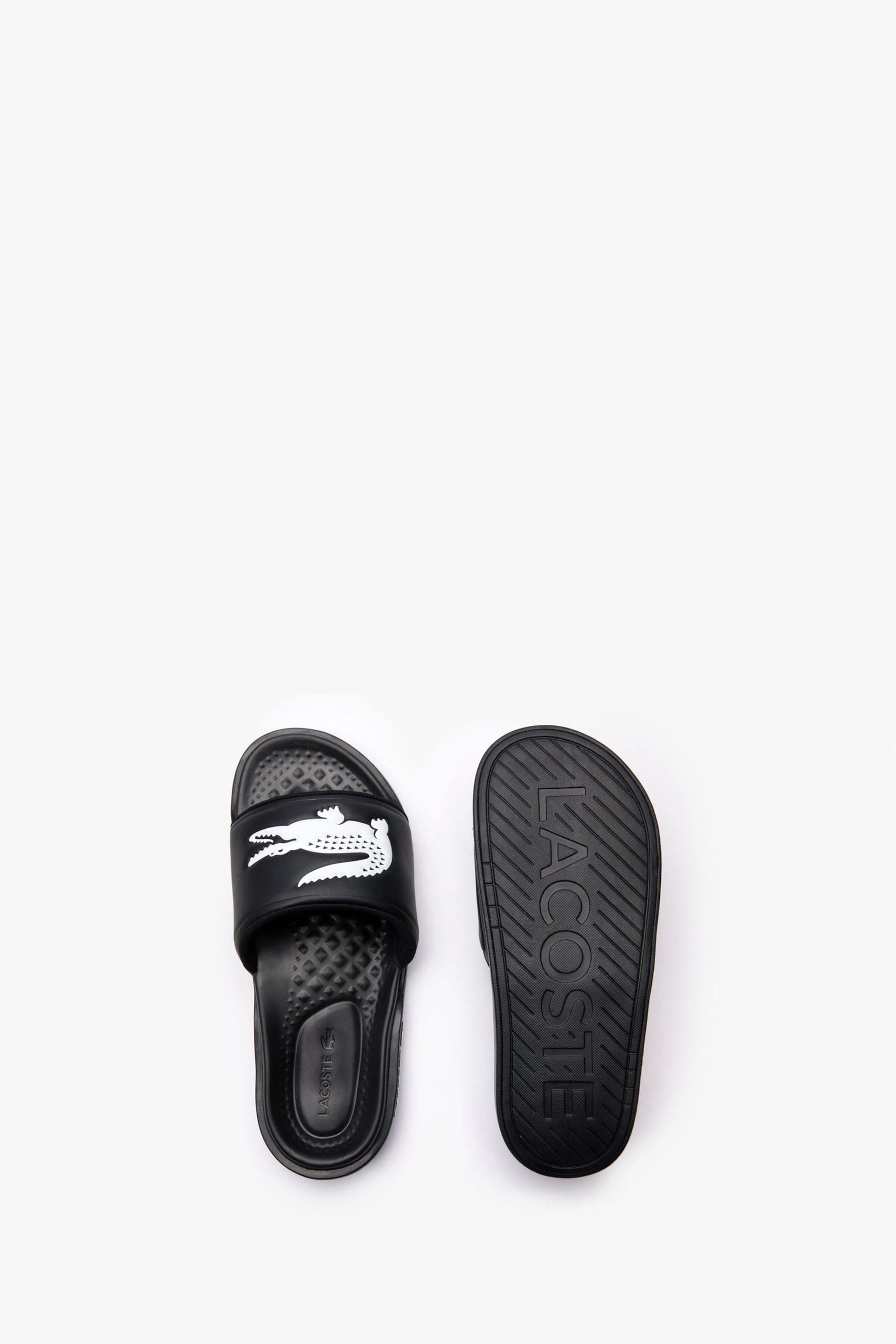 Lacoste Mens Serve Dualiste White Slides - Image 2 of 4