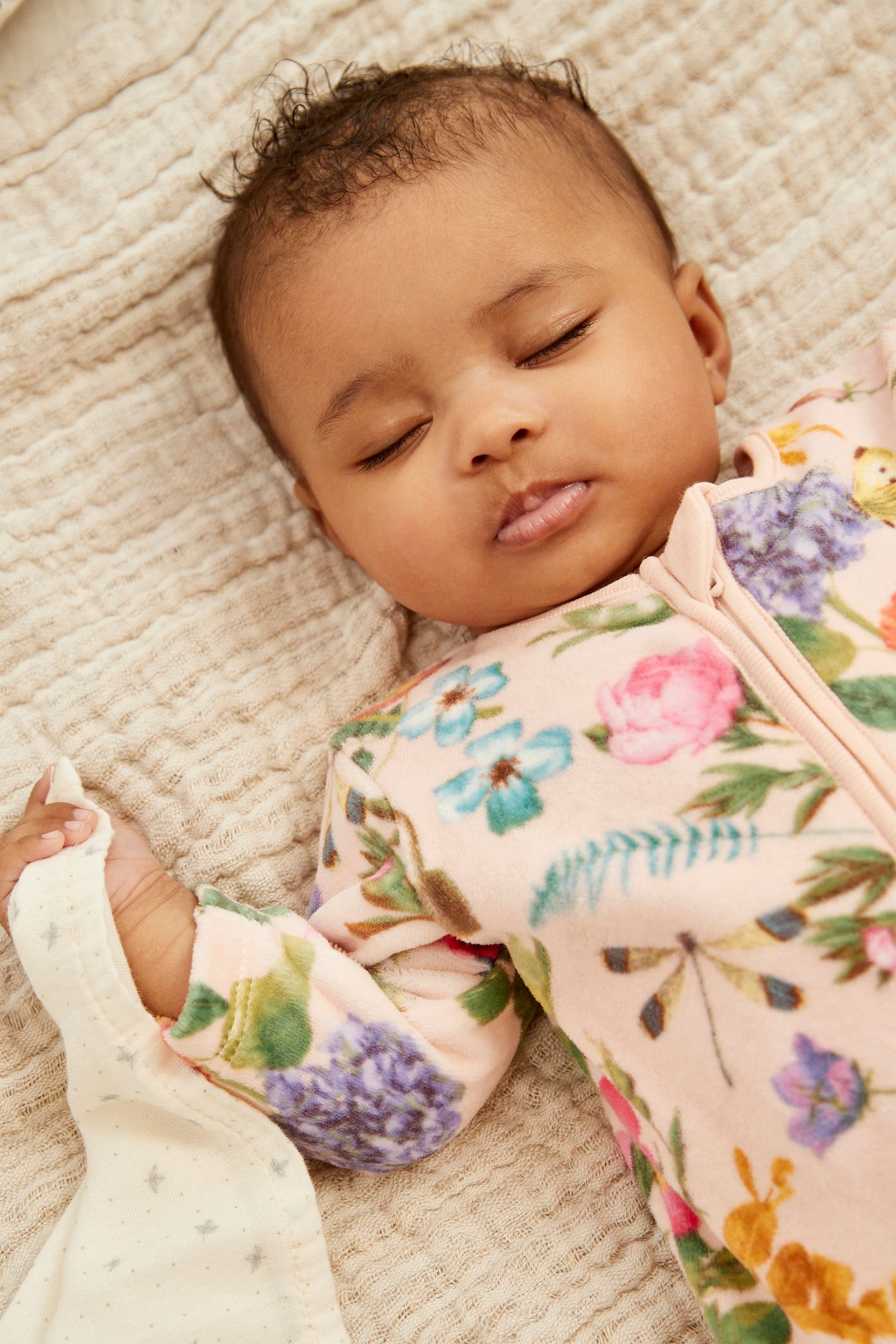 Pink Velour Sleepsuit (0mths-3yrs) - Image 5 of 8
