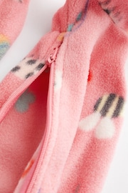 Pink Bee Fleece Baby Sleepsuits 2 Pack - Image 7 of 8