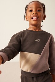 Chocolate Brown Colourblock Tracksuit (3mths-7yrs) - Image 3 of 8