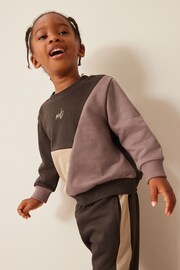 Chocolate Brown Colourblock Tracksuit (3mths-7yrs) - Image 5 of 8