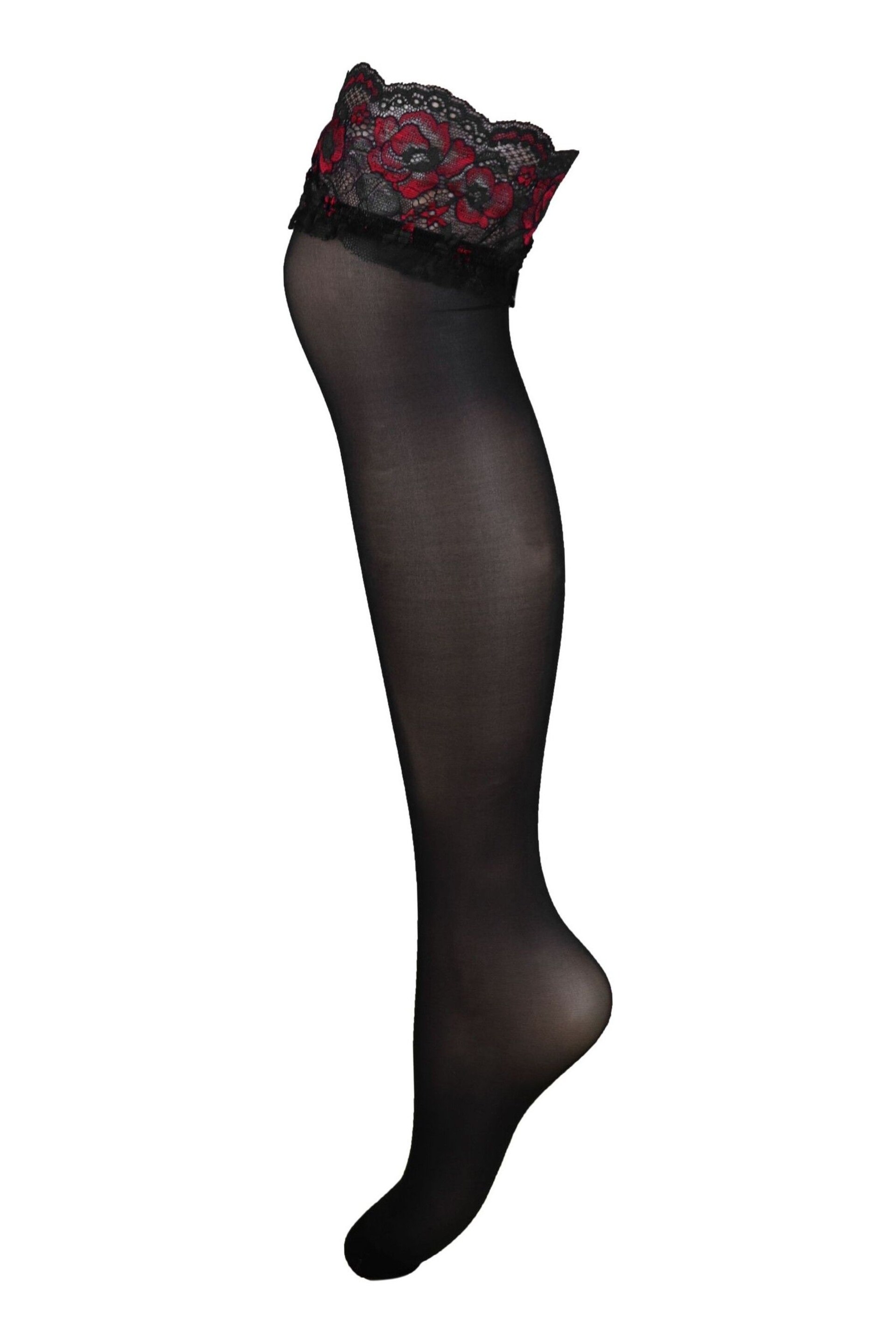 Pour Moi Black Scarlet Amour Hold-Ups - Image 3 of 3