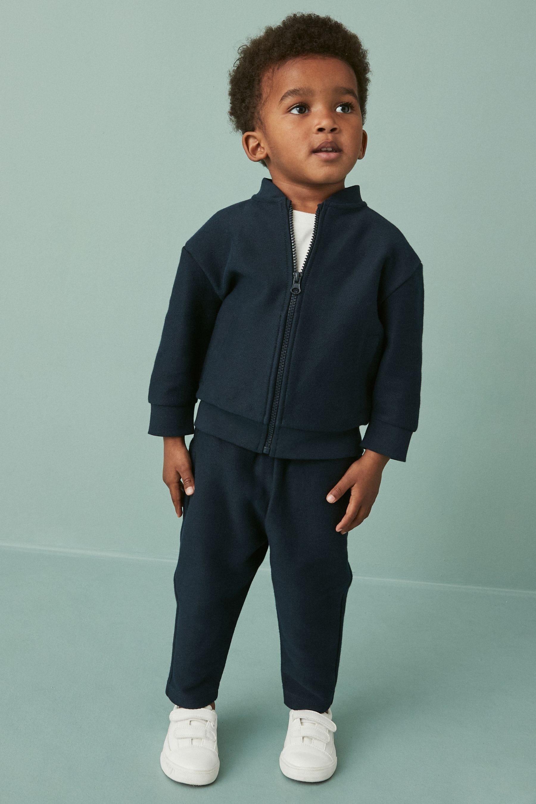 Buy Navy Blue Jersey Bomber Jacket And Joggers 2 Piece Set 3mths 7yrs from Next Luxembourg