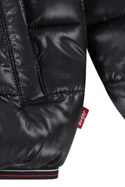 Levis® Sherpa Black Lined Midweight Puffer Jacket - Image 3 of 4