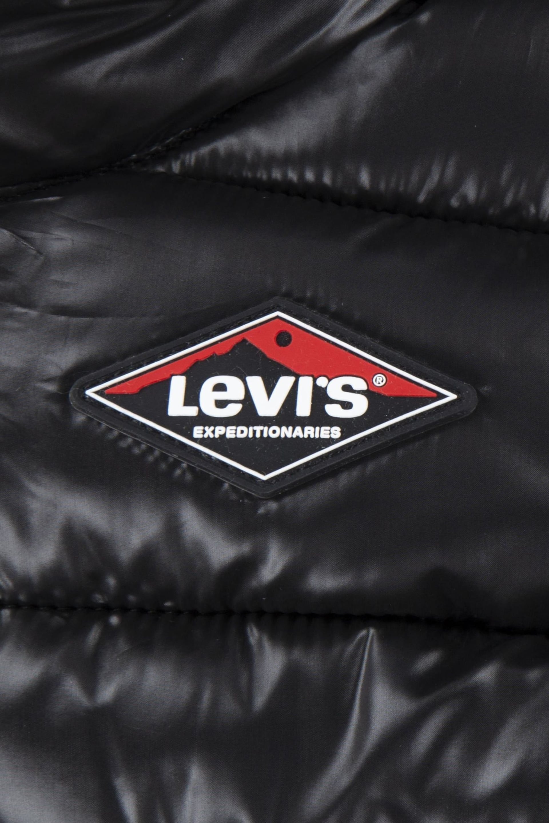 Levis® Sherpa Black Lined Midweight Puffer Jacket - Image 4 of 4