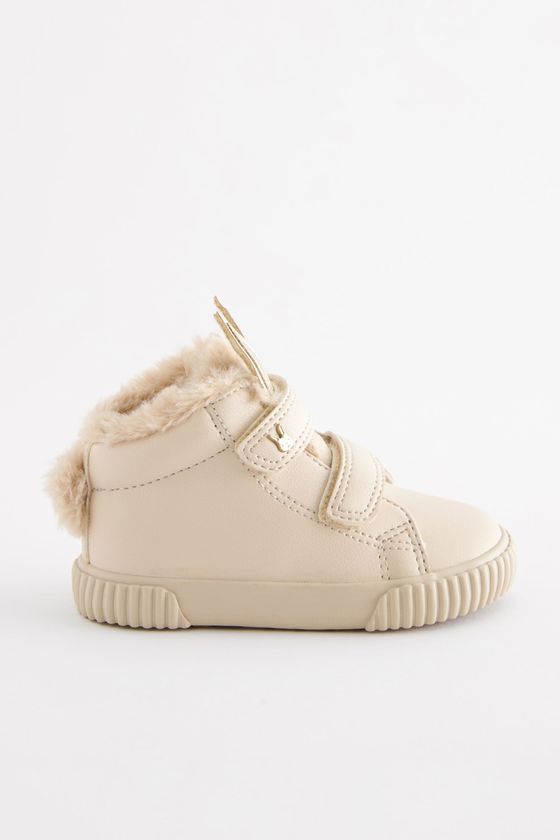 Bone White Bunny Wide Fit (G) High Top Trainers - Image 2 of 5
