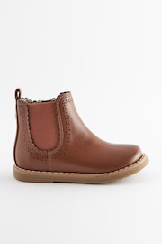 Tan Brown Wide Fit (G) Chelsea Boots - Image 2 of 5