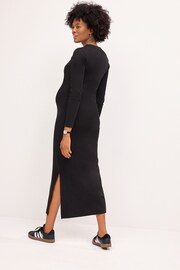 Black Maternity Long Sleeve Dress - Image 4 of 8