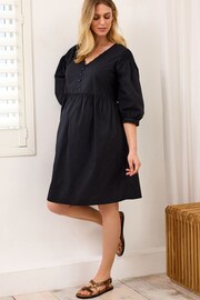 Black Maternity Nursing Smock Dress - Image 2 of 5