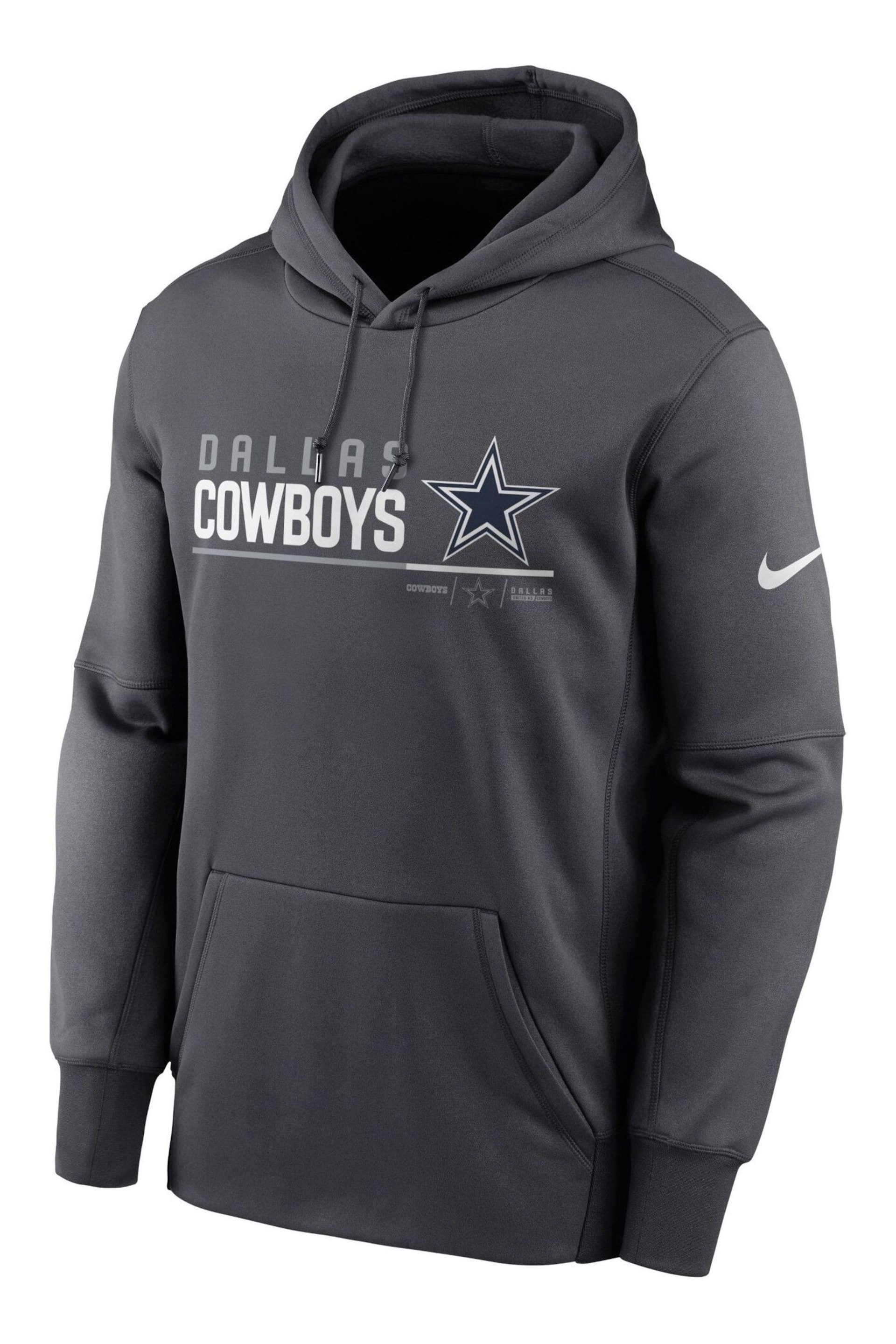 Nike Black NFL Fanatics Dallas Cowboys Therma Pullover Hoodie - Image 1 of 3