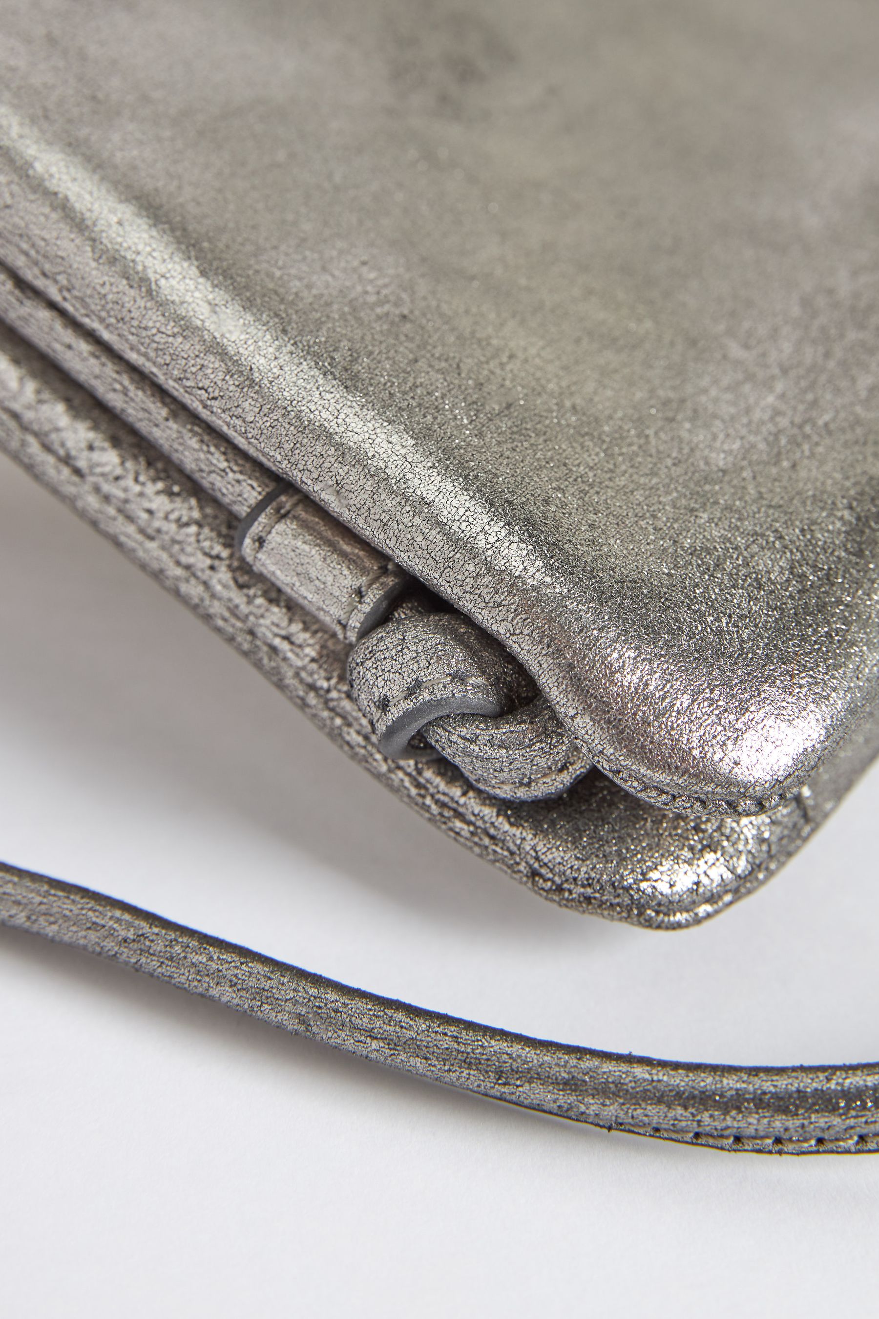Buy Pewter Silver Small Leather Cross Body Bag from Next Poland