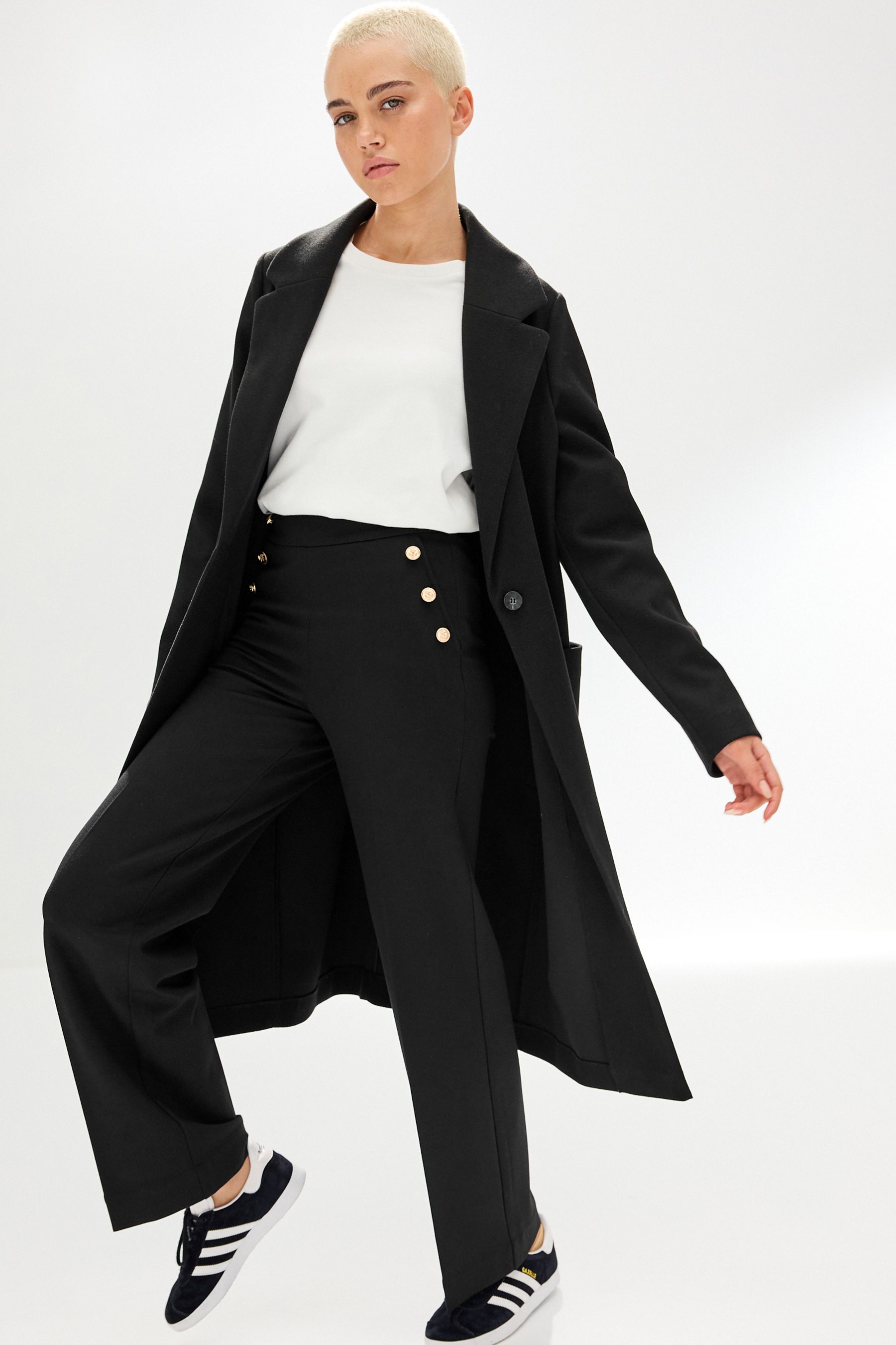 Buy Black Smart Mid Length Coatigan from Next Luxembourg