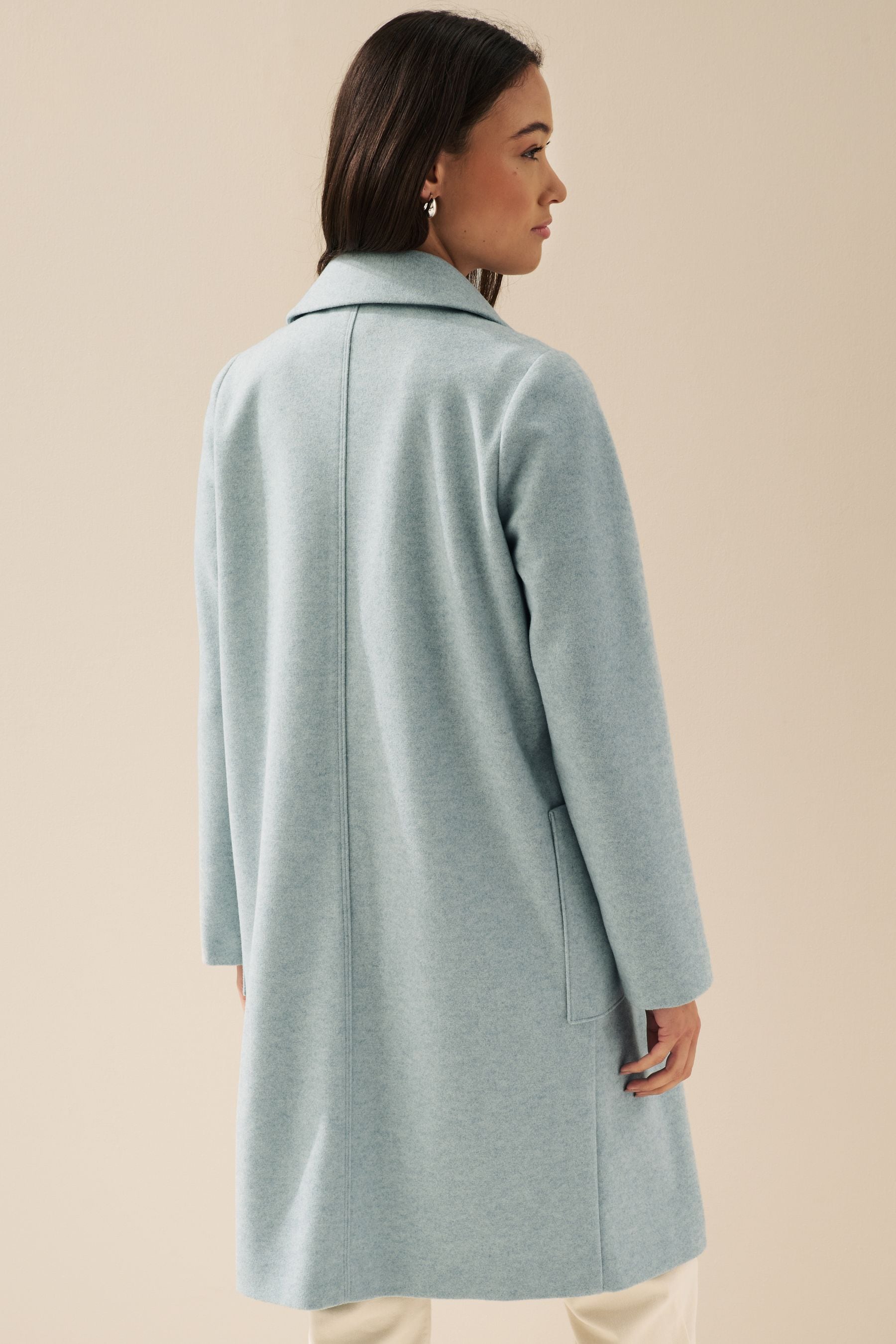 Buy Blue Smart Mid Length Coatigan from Next Luxembourg