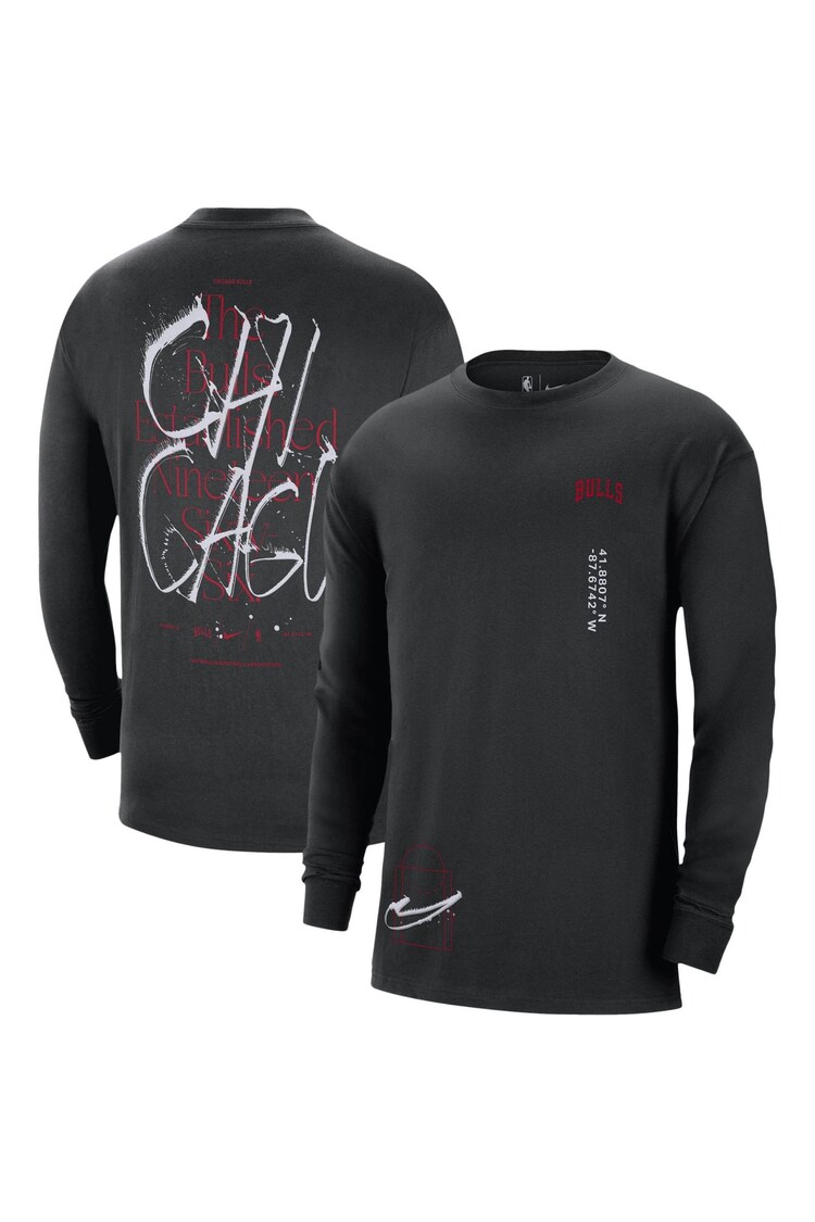 Nike Black Fanatics Chicago Bulls Nike Max 90 One Long Sleeve T-Shirt - Image 3 of 3
