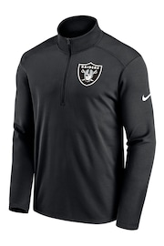 Nike Black NFL Fanatics Las Vegas Raiders Logo Pacer Half Zip Hoodie - Image 1 of 3