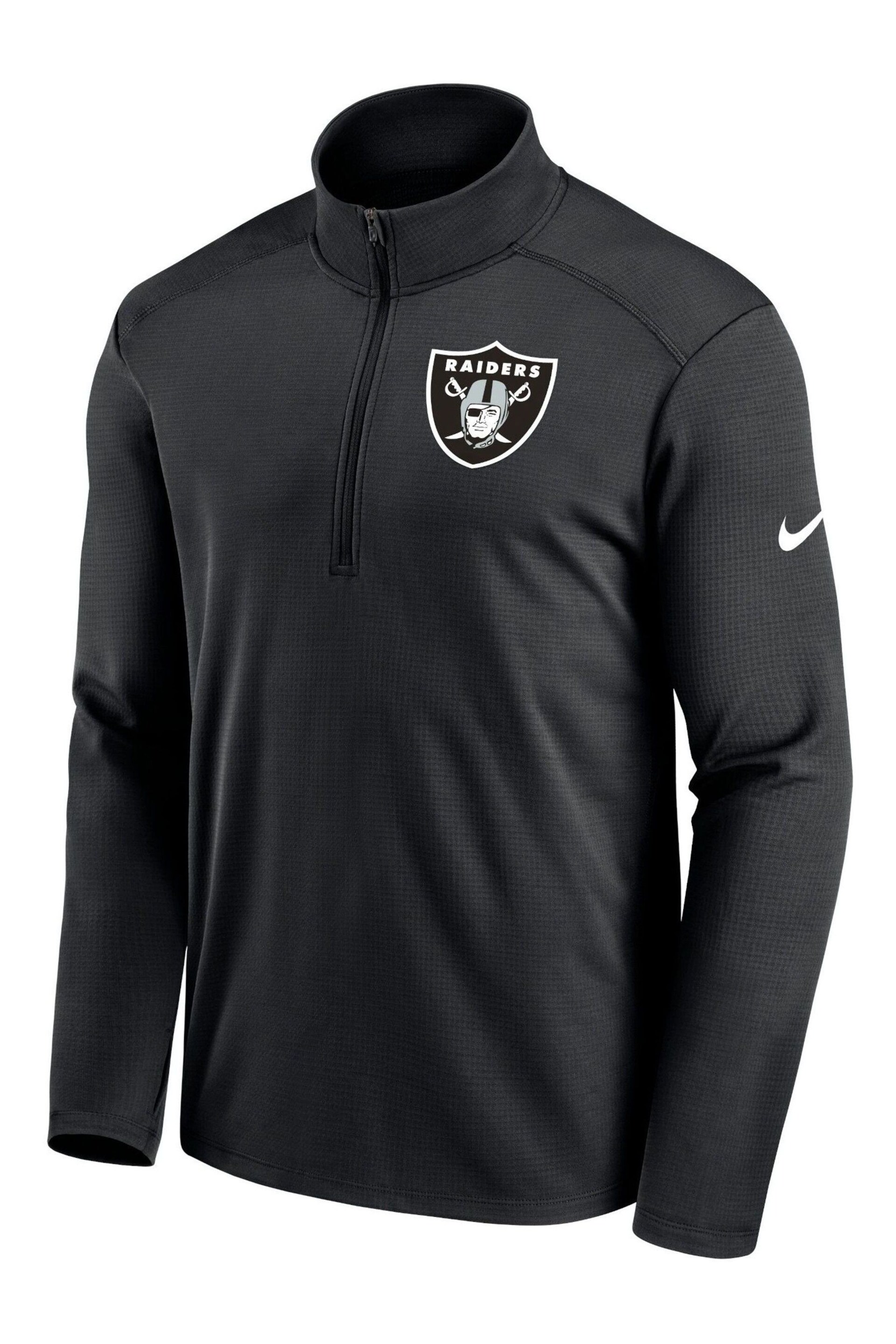 Nike Black NFL Fanatics Las Vegas Raiders Logo Pacer Half Zip Hoodie - Image 1 of 3