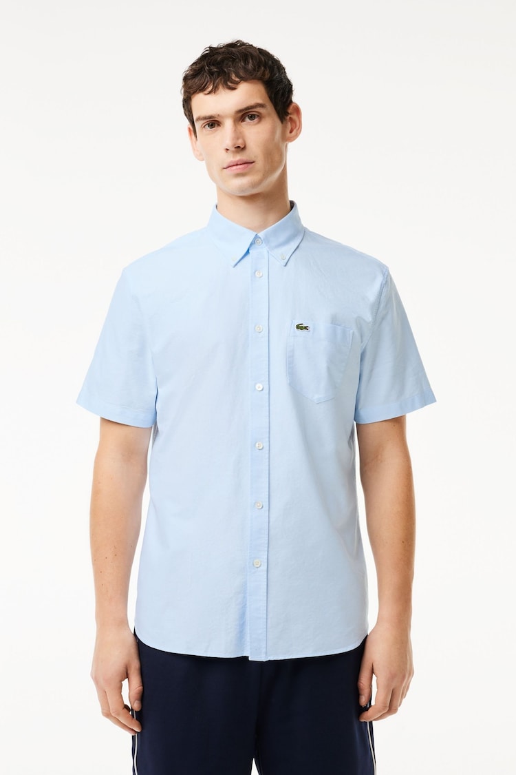 Lacoste Short Sleeve Oxford 100% Cotton Shirt - Image 1 of 4