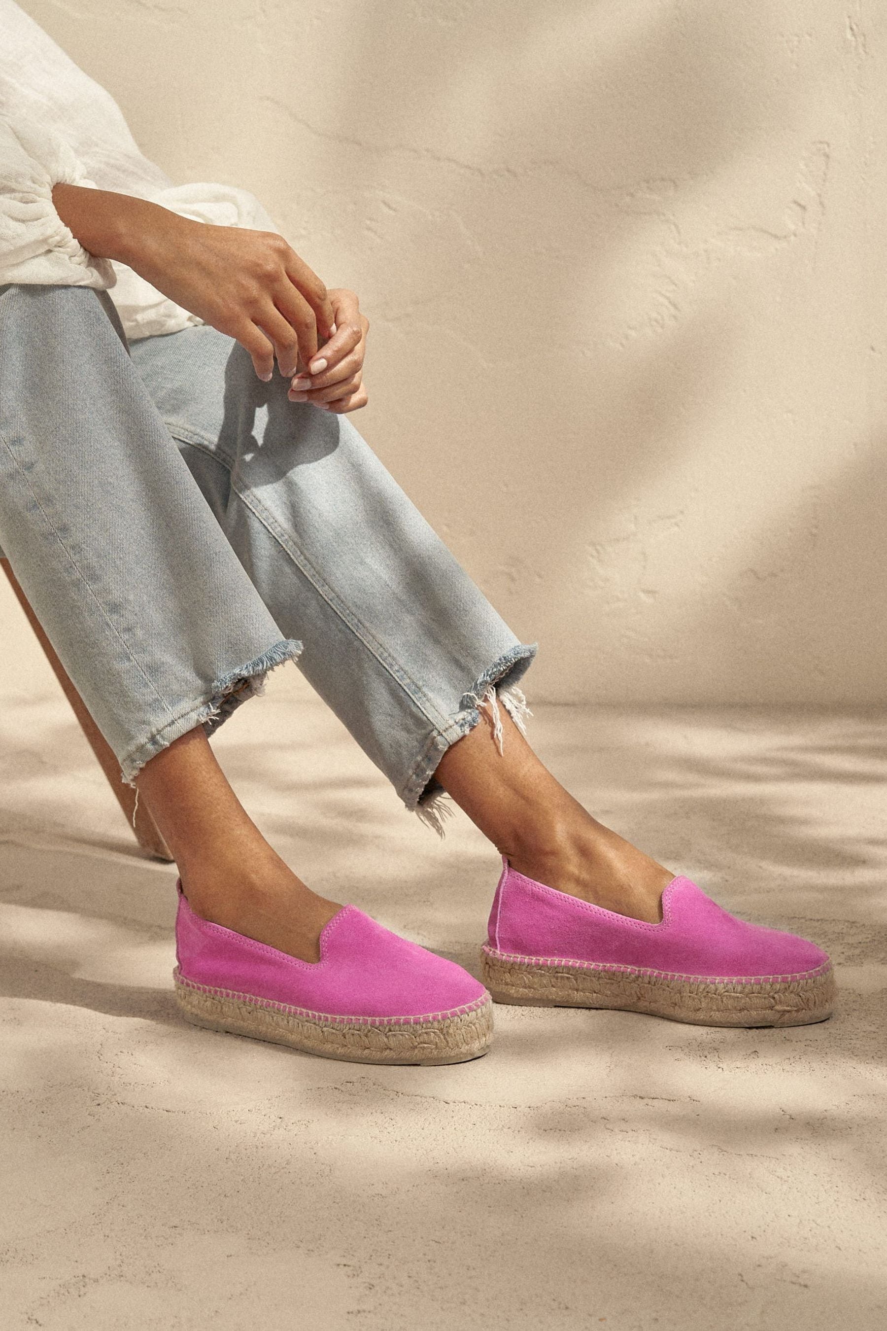 Buy Manebi Suede Hamptons Espadrille from Next Luxembourg