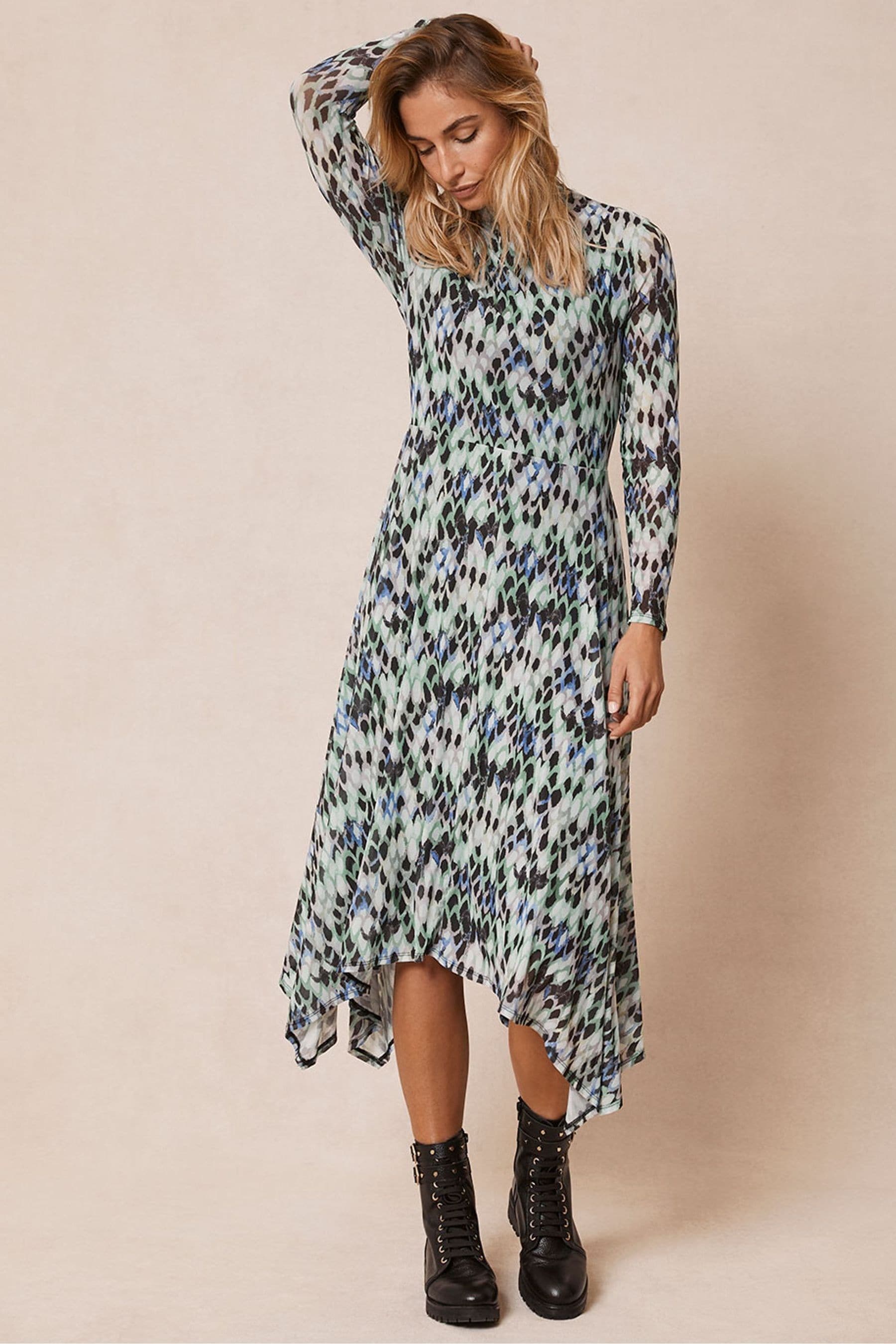 Buy Mint Velvet Green Margo Print Trapeze Midi Dress from Next Lithuania