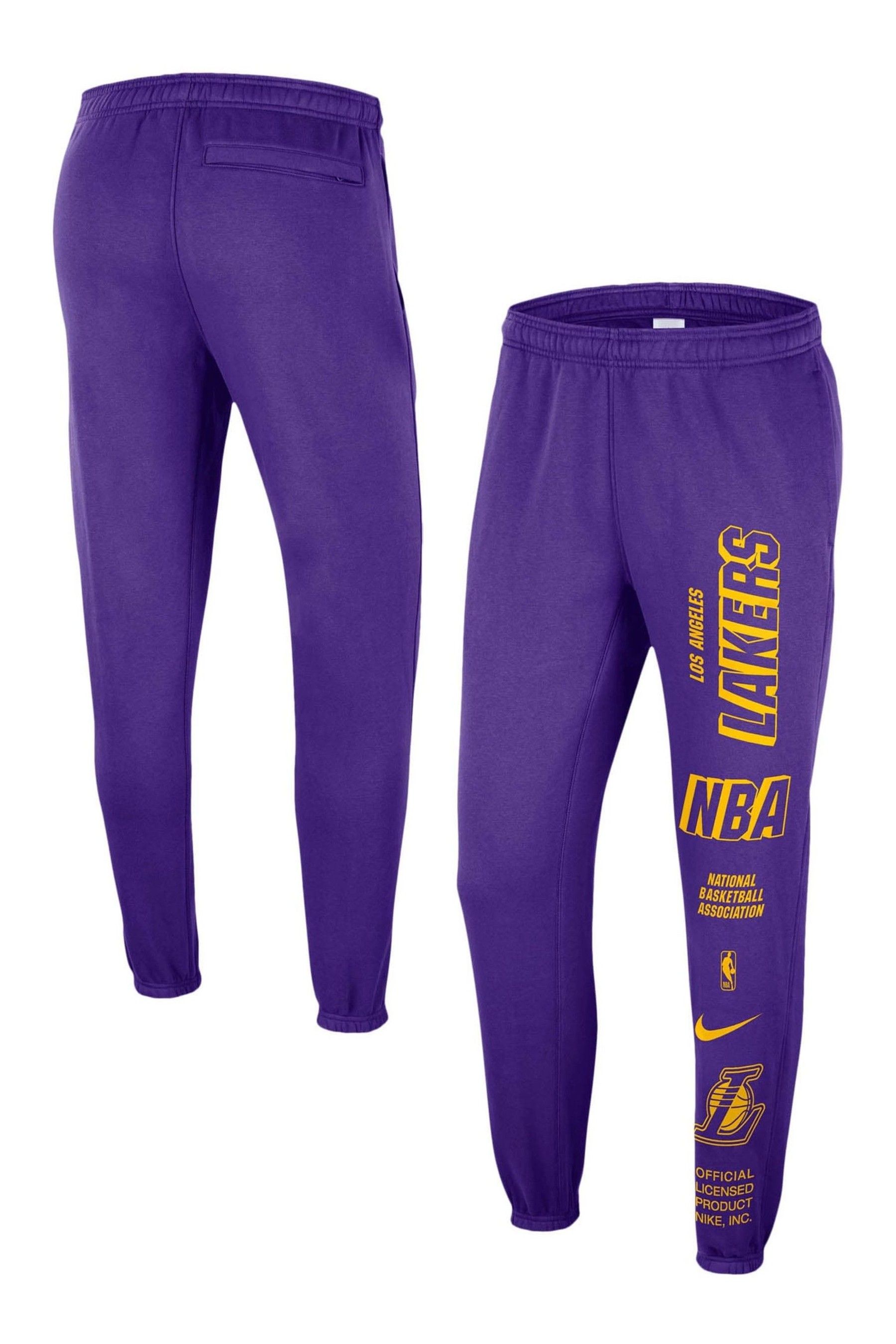 Buy Nike Purple Fanatics Los Angeles Lakers Nike Courtside Joggers from Next Luxembourg