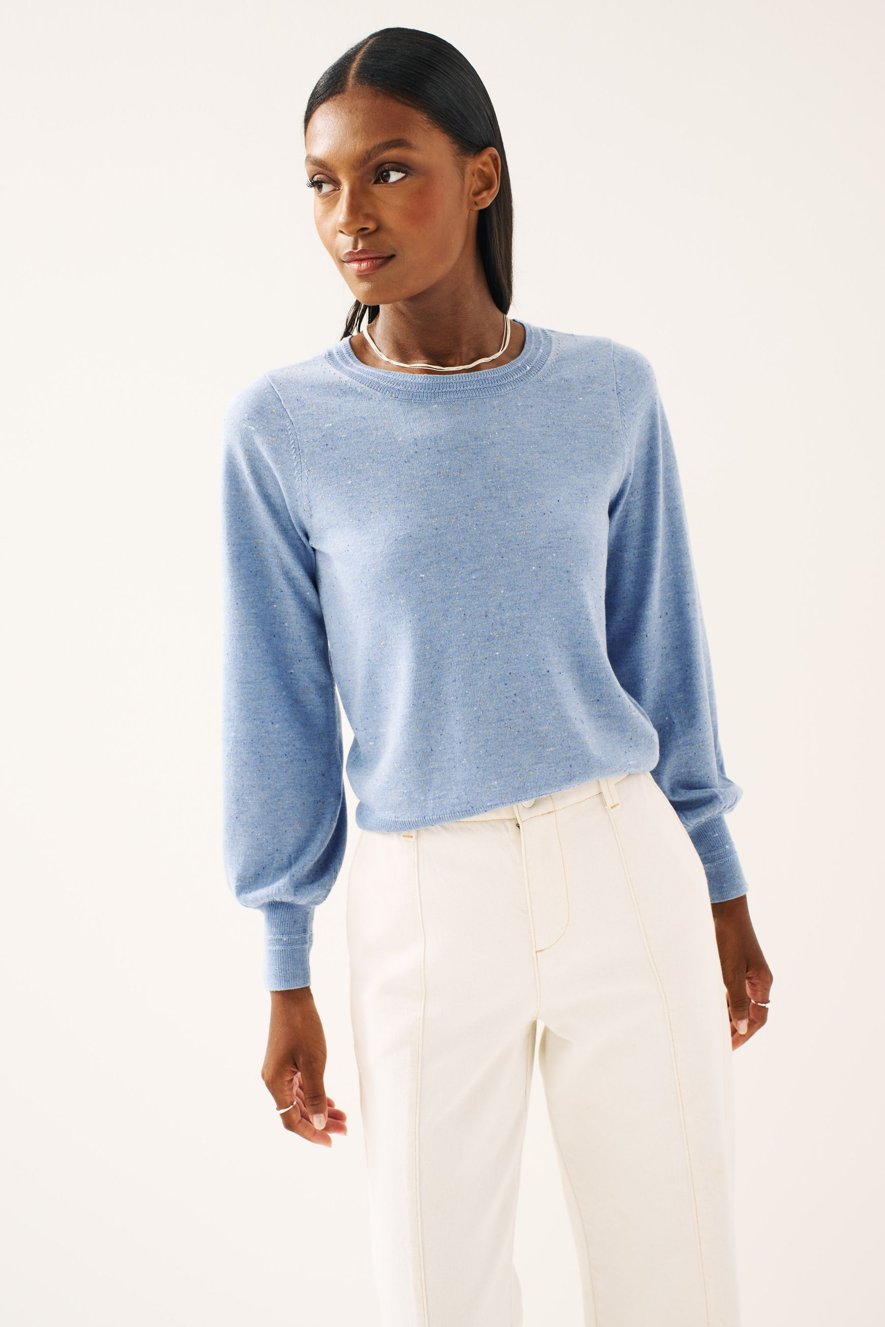 Buy Light Blue Crew Neck Jumper from Next Luxembourg