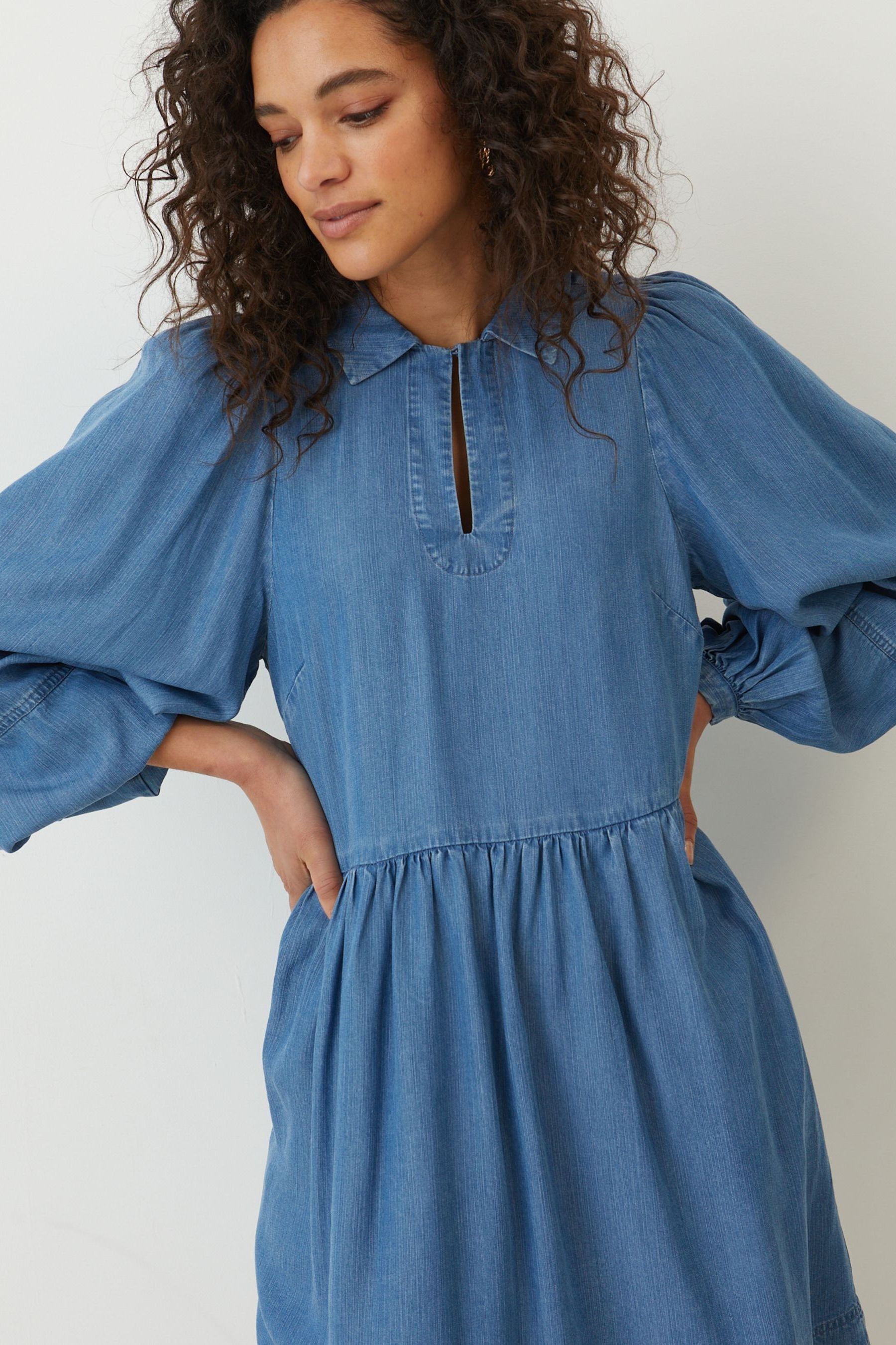Buy Oliver Bonas Short Blue Denim Mini Dress from Next Austria