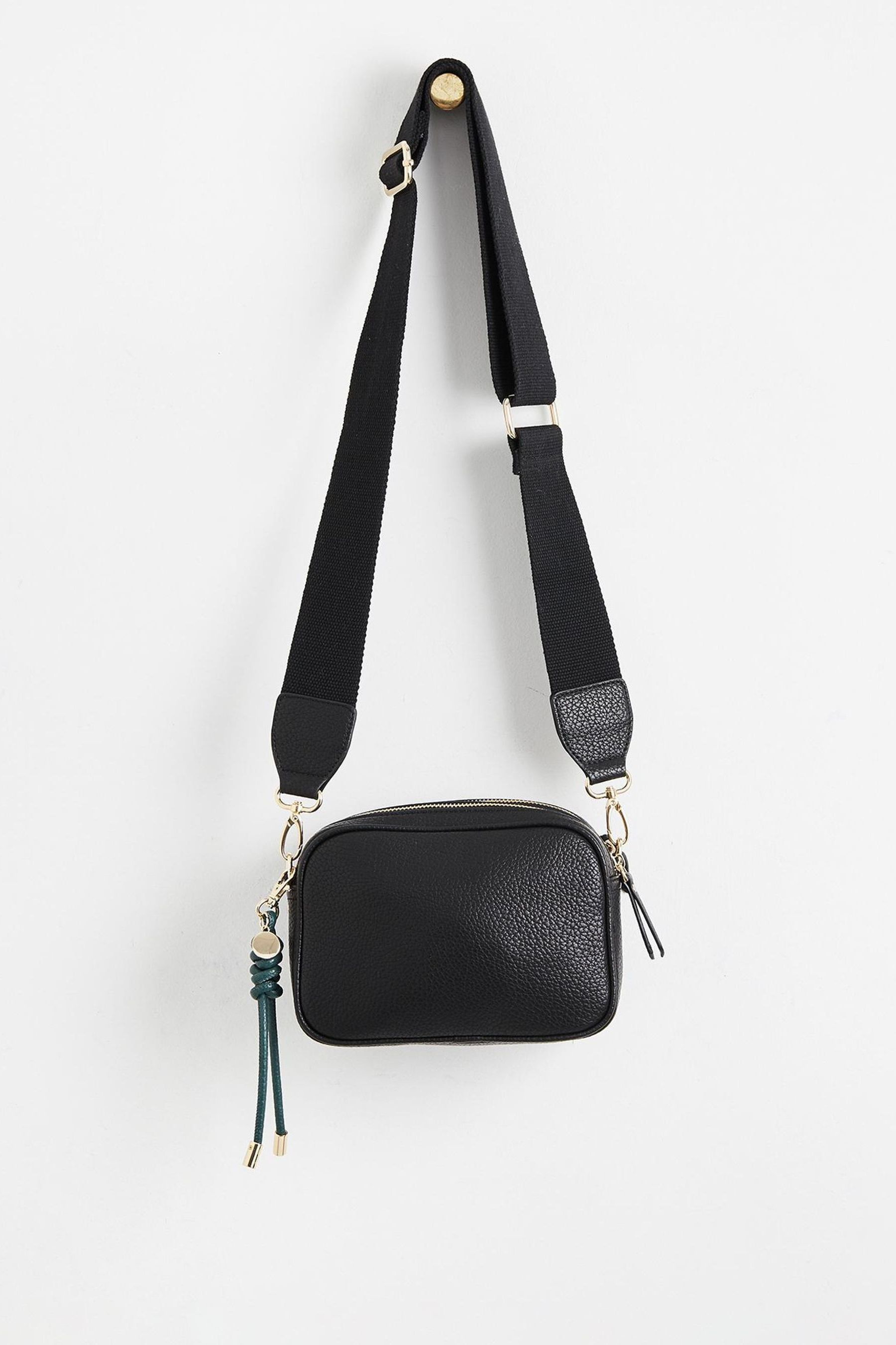 Buy Oliver Bonas Kiki Black Double Zip Crossbody Bag from Next Luxembourg