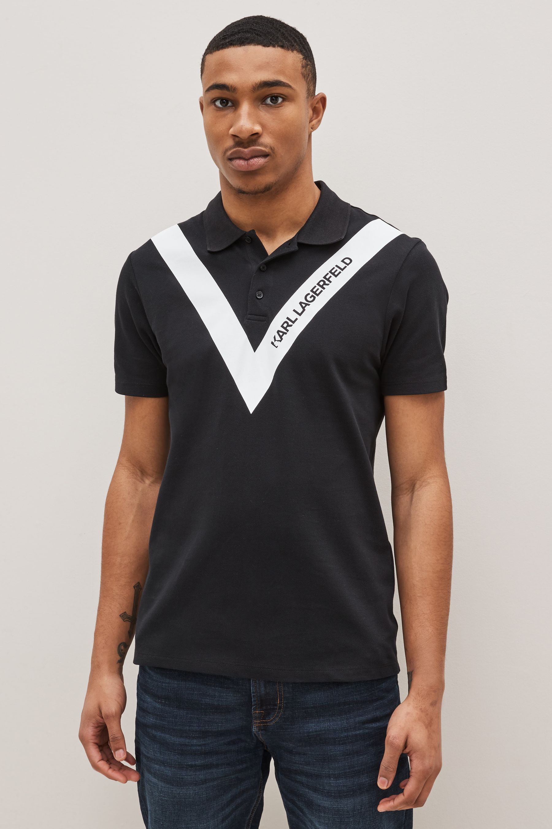Karl lagerfeld chevron quilted jacket store