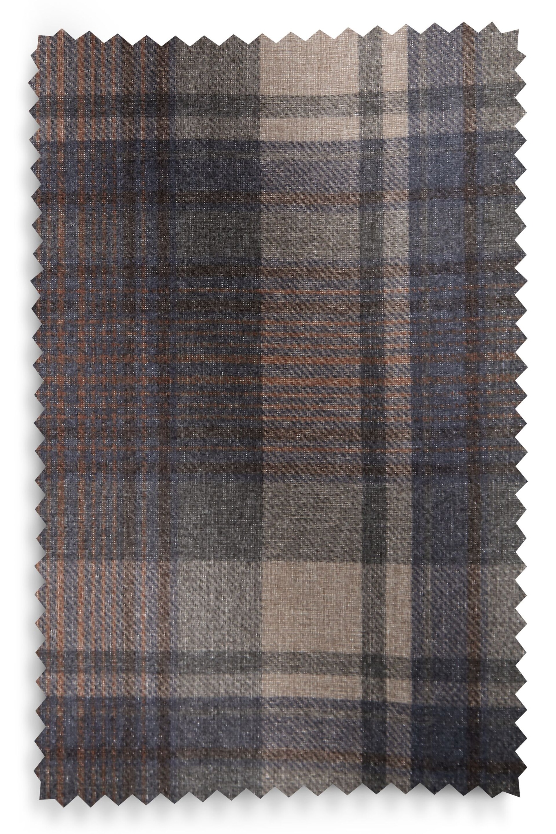 Blue/Grey Next Alpine Check Super Thermal Eyelet Curtains - Image 6 of 6