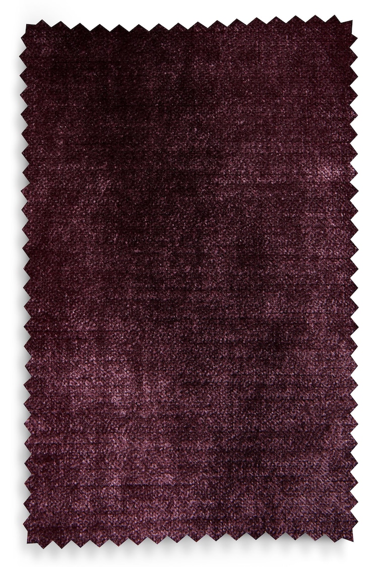 Plum Purple Collection Luxe Heavyweight Lined Plush Velvet Pencil Pleat Curtains - Image 4 of 4