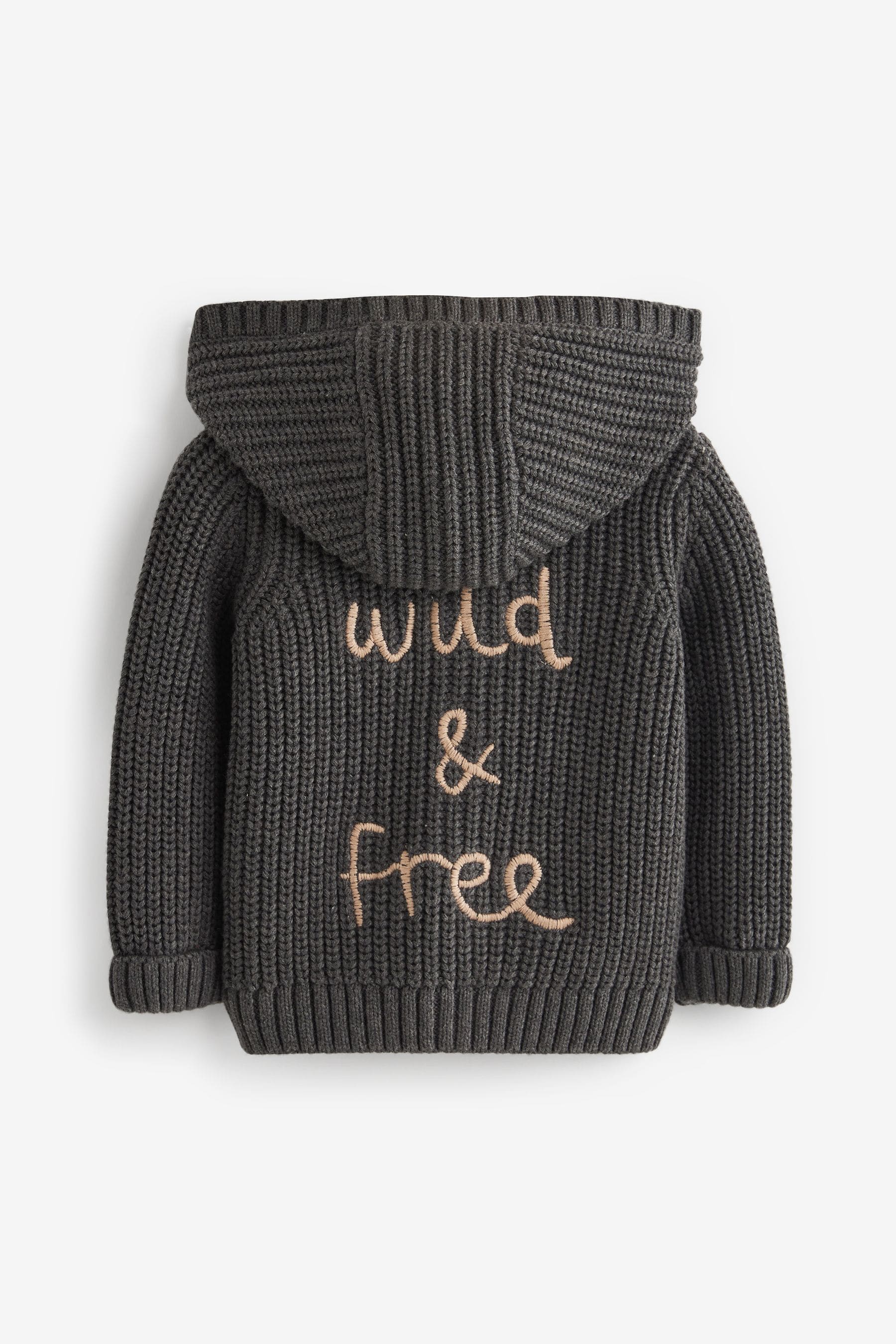 Buy Charcoal Grey Giraffe Baby Knitted Hooded Cardigan 0mths 2yrs from Next Luxembourg