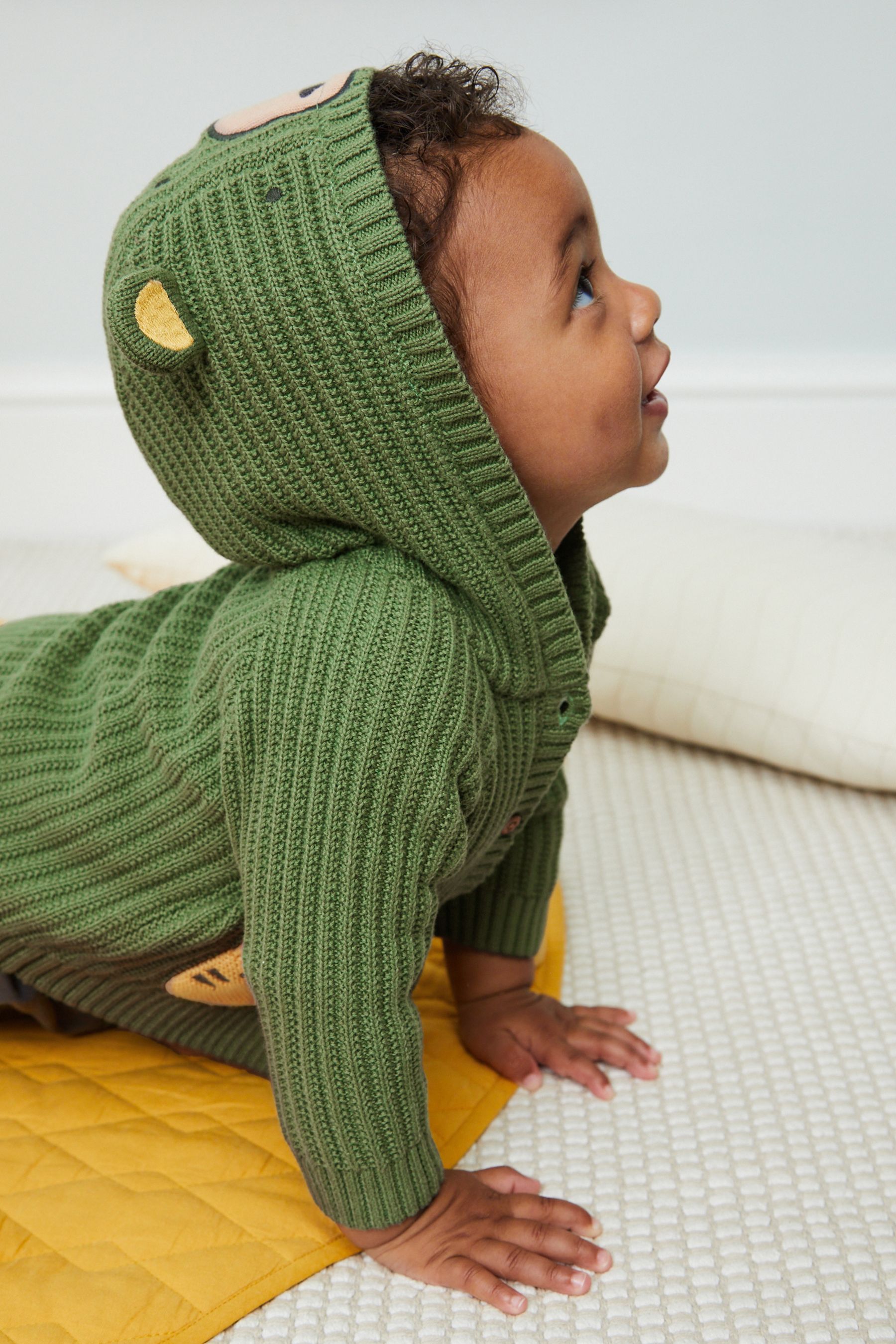Green hooded cardigan clearance