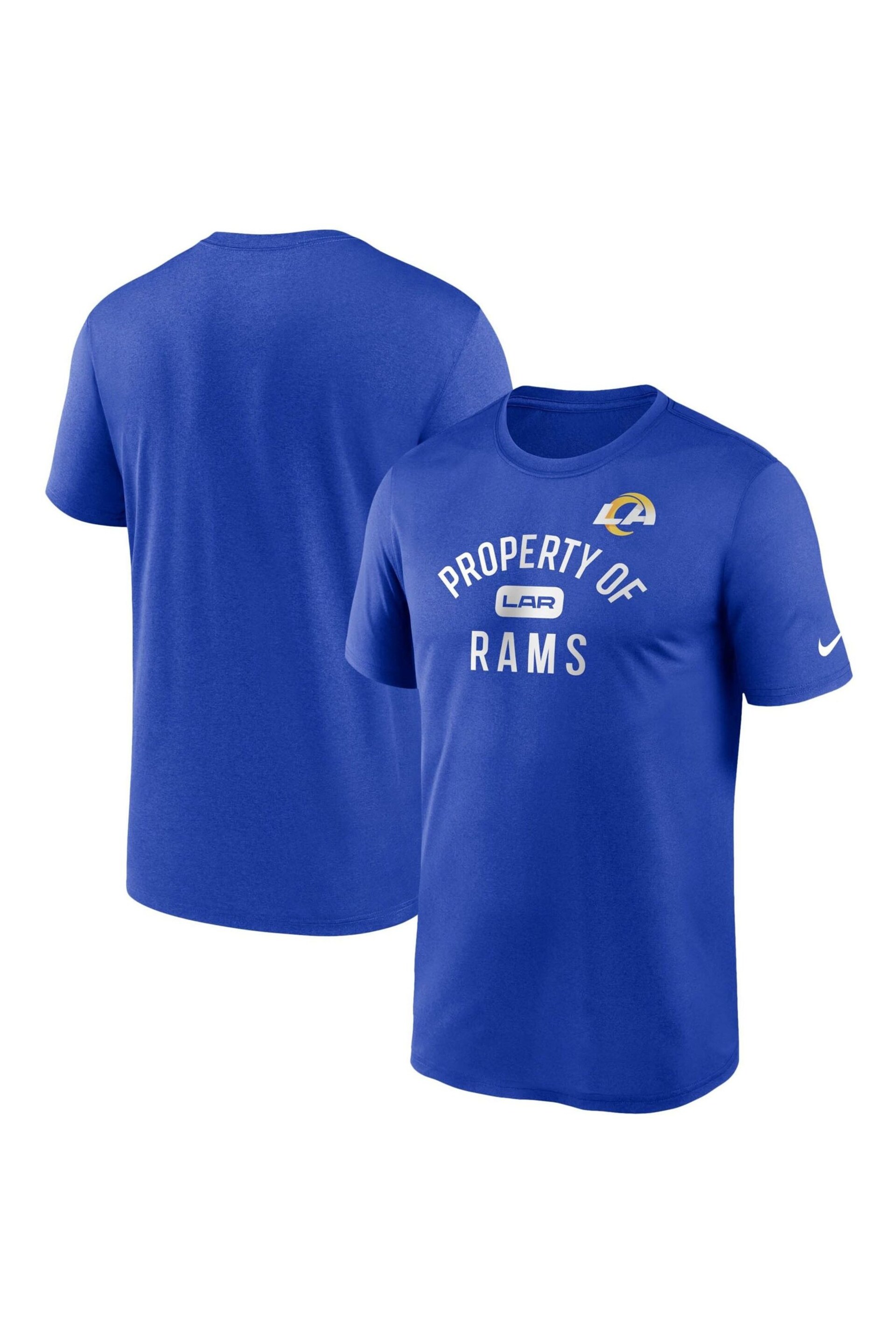 Nike Blue NFL Fanatics Los Angeles Rams Property T-Shirt - Image 1 of 3
