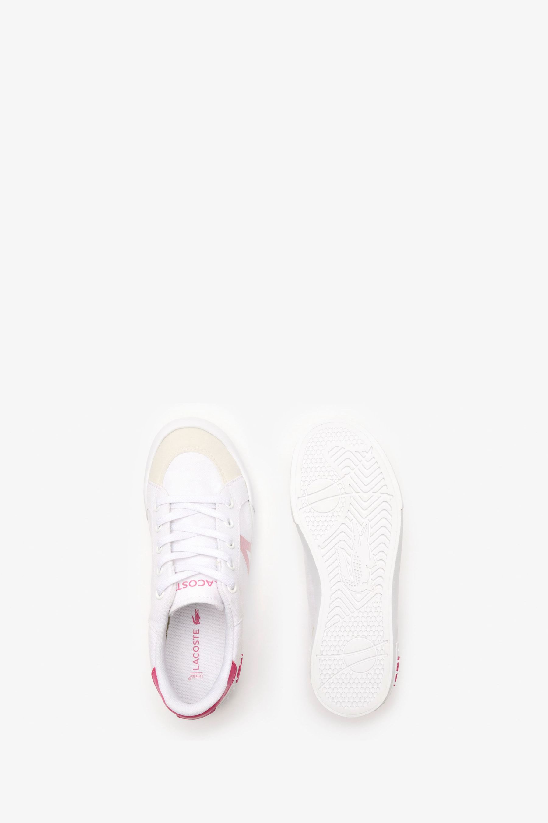 Buy Lacoste Childrens Girls White Trainers from Next Luxembourg