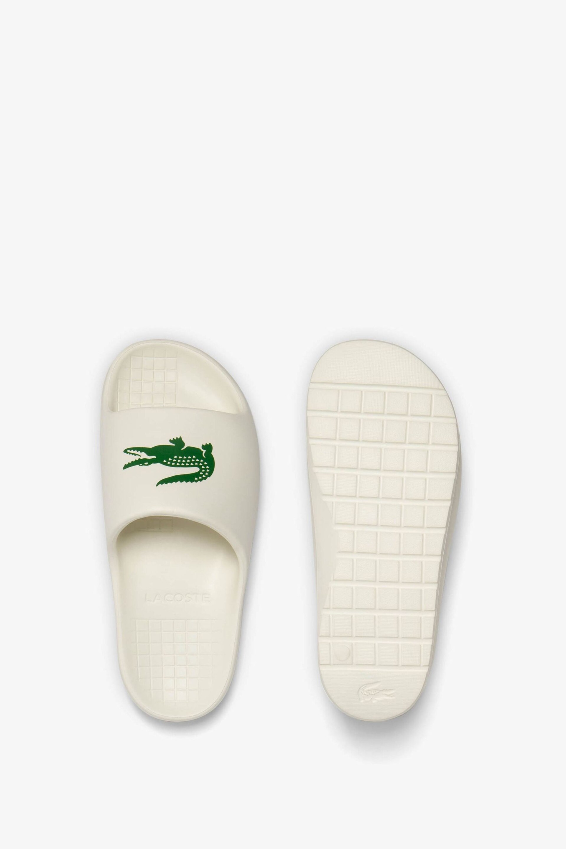 Lacoste Womens Serve Slide White Sandals - Image 4 of 8