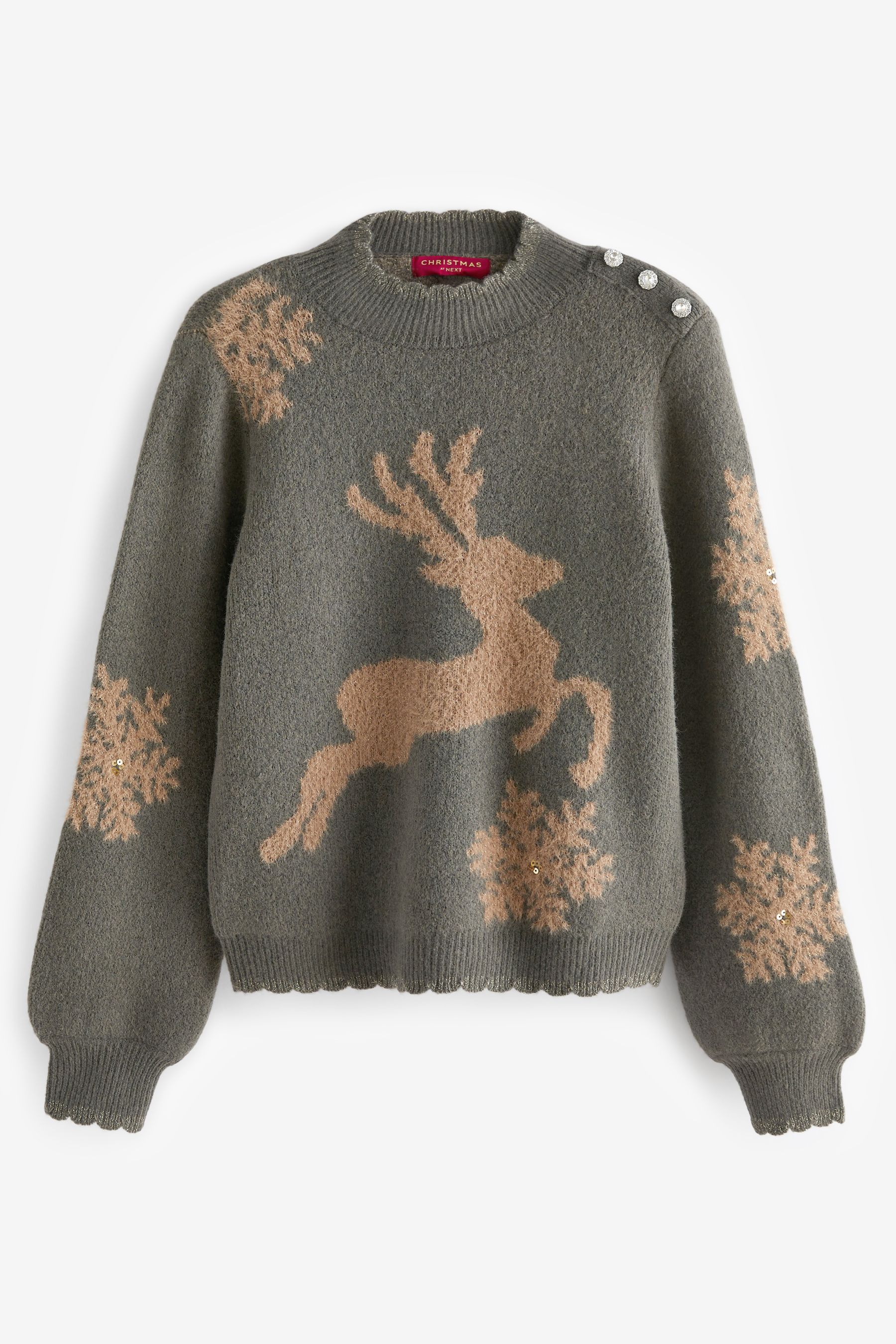 Grey reindeer jumper 2025