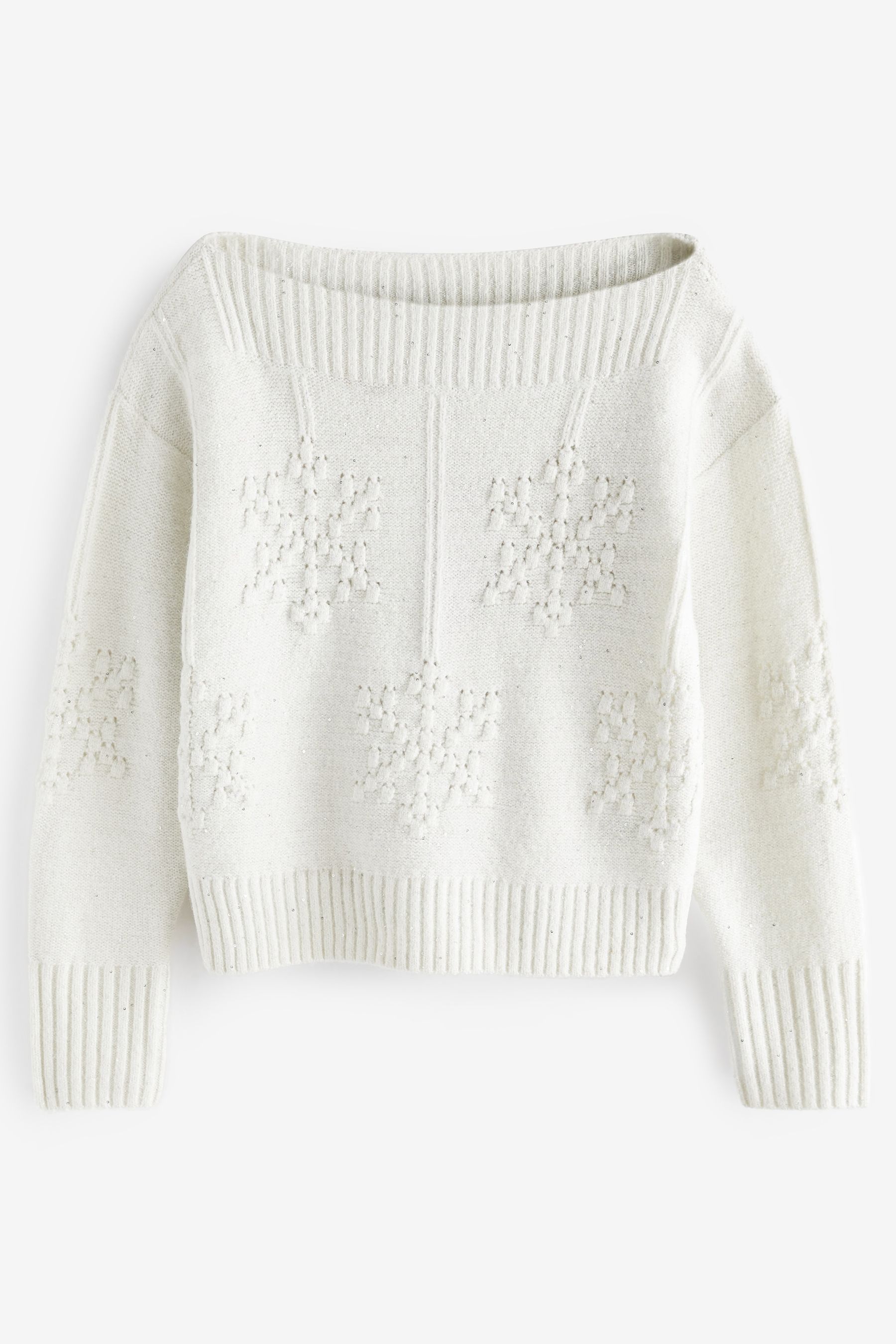 White snowflake jumper top