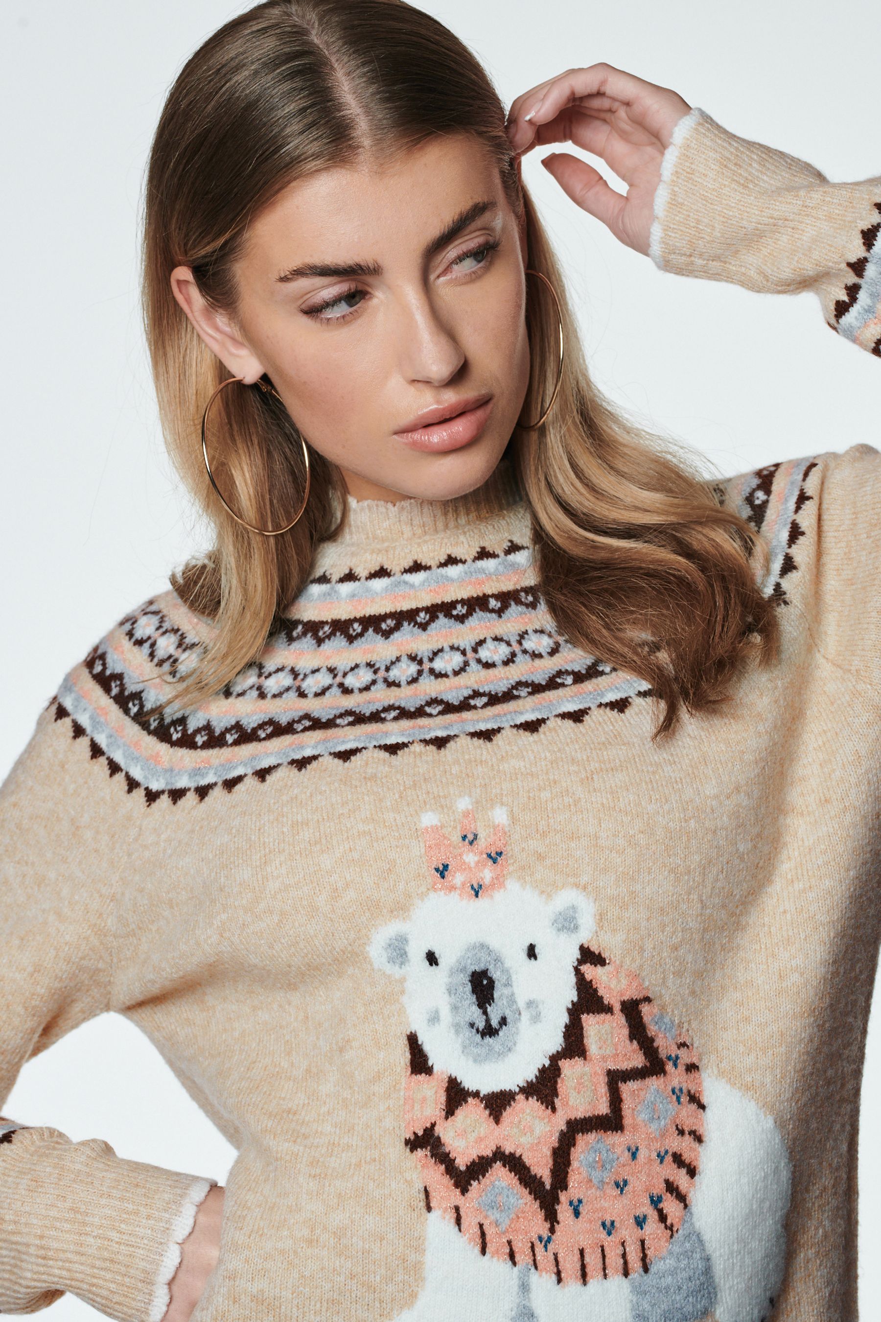 Buy Neutral Polar Bear Christmas Jumper from Next Luxembourg