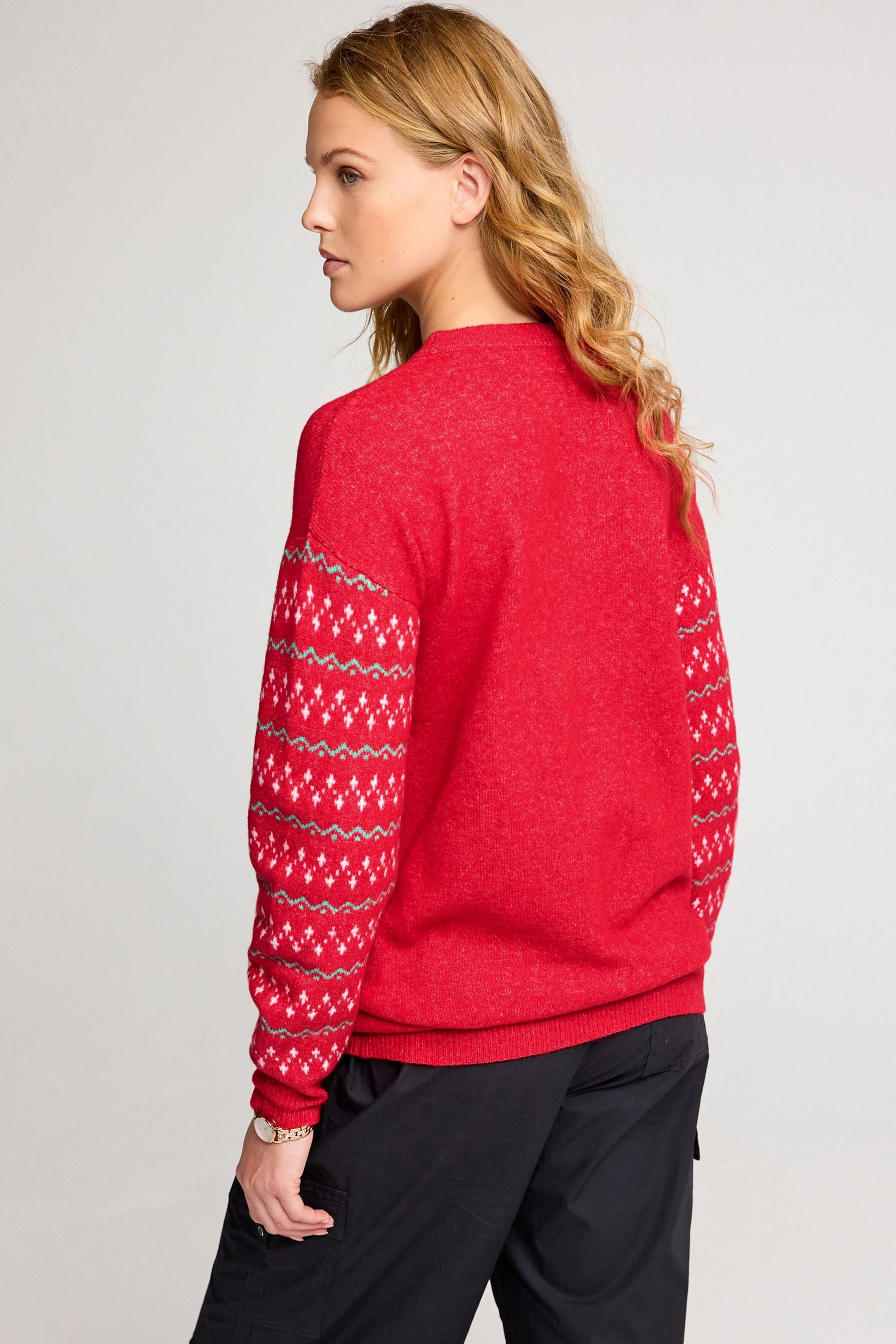 Buy Red Happy Howlidays Slogan Christmas Jumper from Next Luxembourg