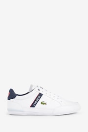 Lacoste White/Blue Chaymon Logo Trainers - Image 1 of 5