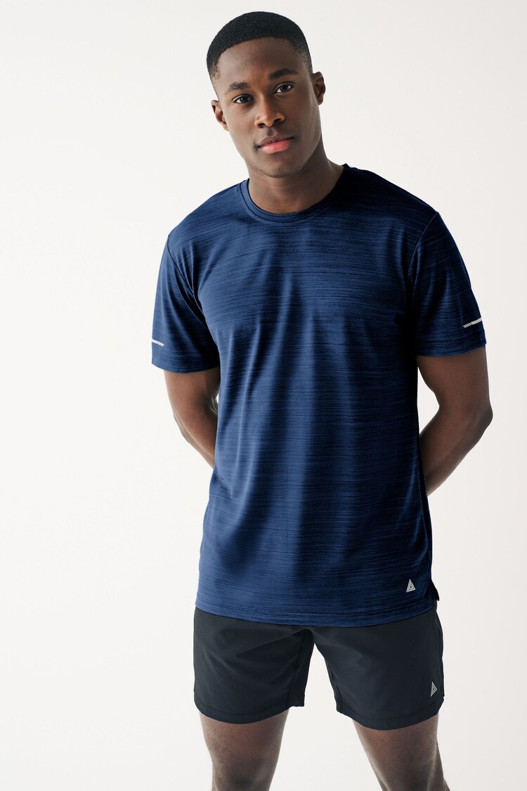 Dark Blue Active Mesh Training T-Shirt - Image 3 of 11