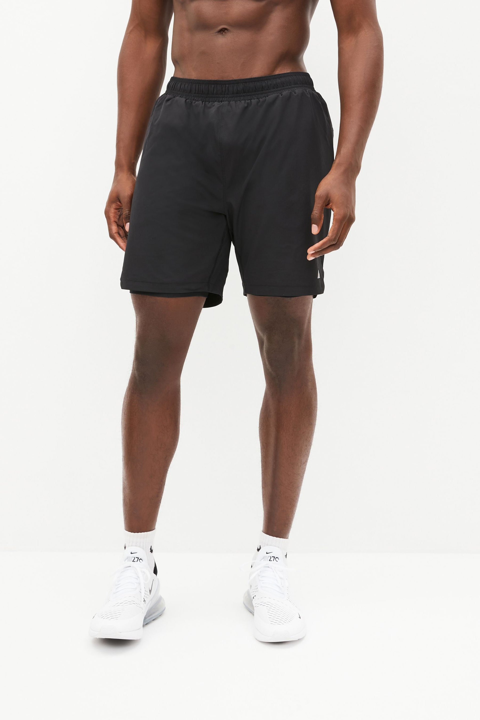 Black Training Shorts With Liner - Image 1 of 11