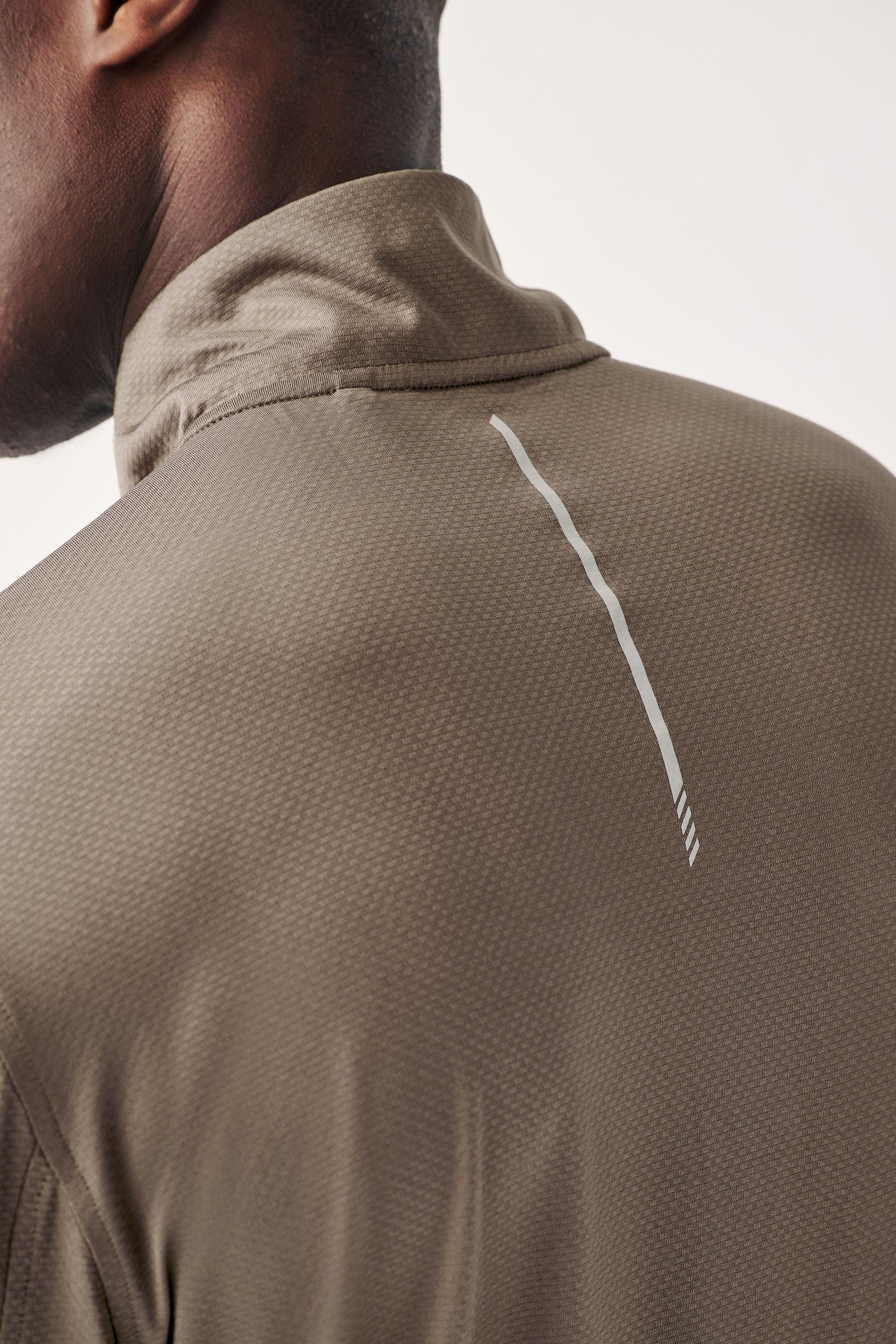 Buy Neutral Long Sleeve Quarter Zip Training Top from Next Ireland