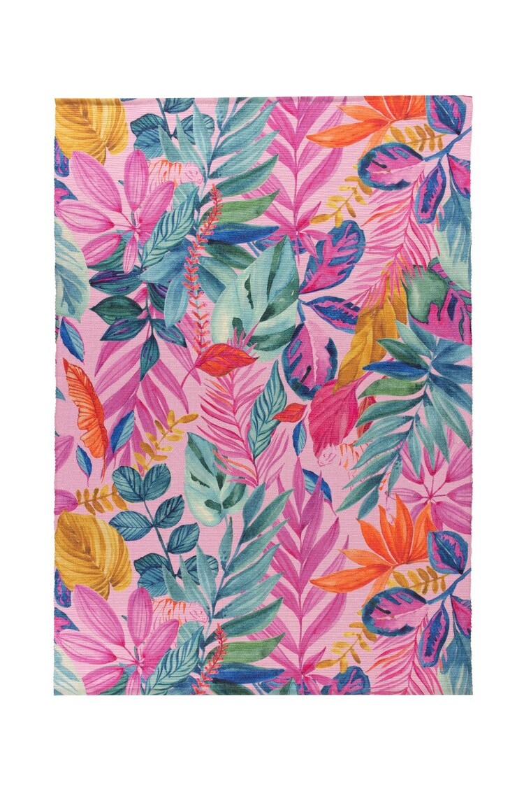 Buy furn. Pink Psychedelic Jungle Exotic Washable Outdoor/Indoor Rug ...